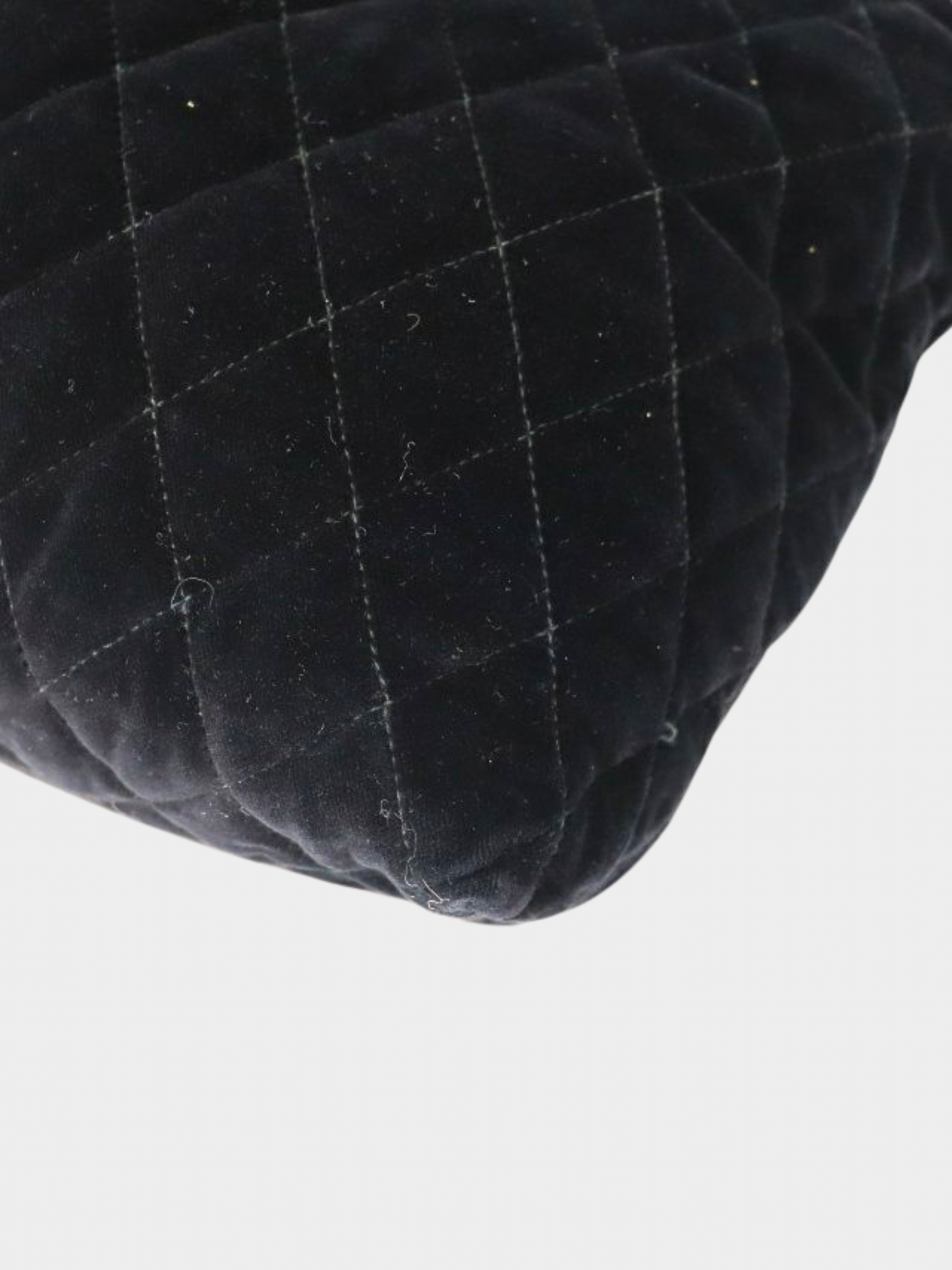 Prada 2000s Black Quilted Velour 2-Way Bag