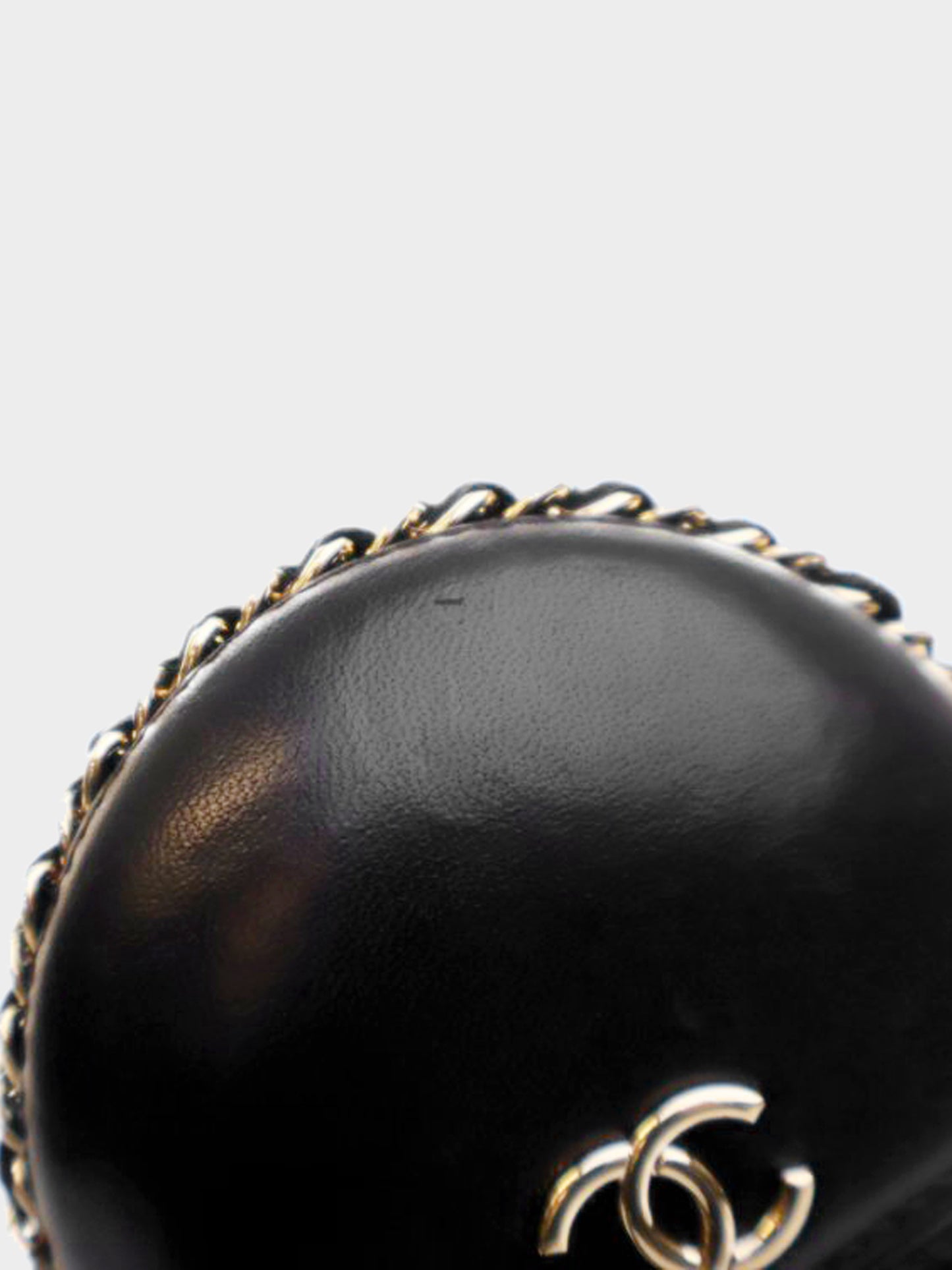 Chanel 2015-2016 Black Lambskin Chain Around Phone Holder