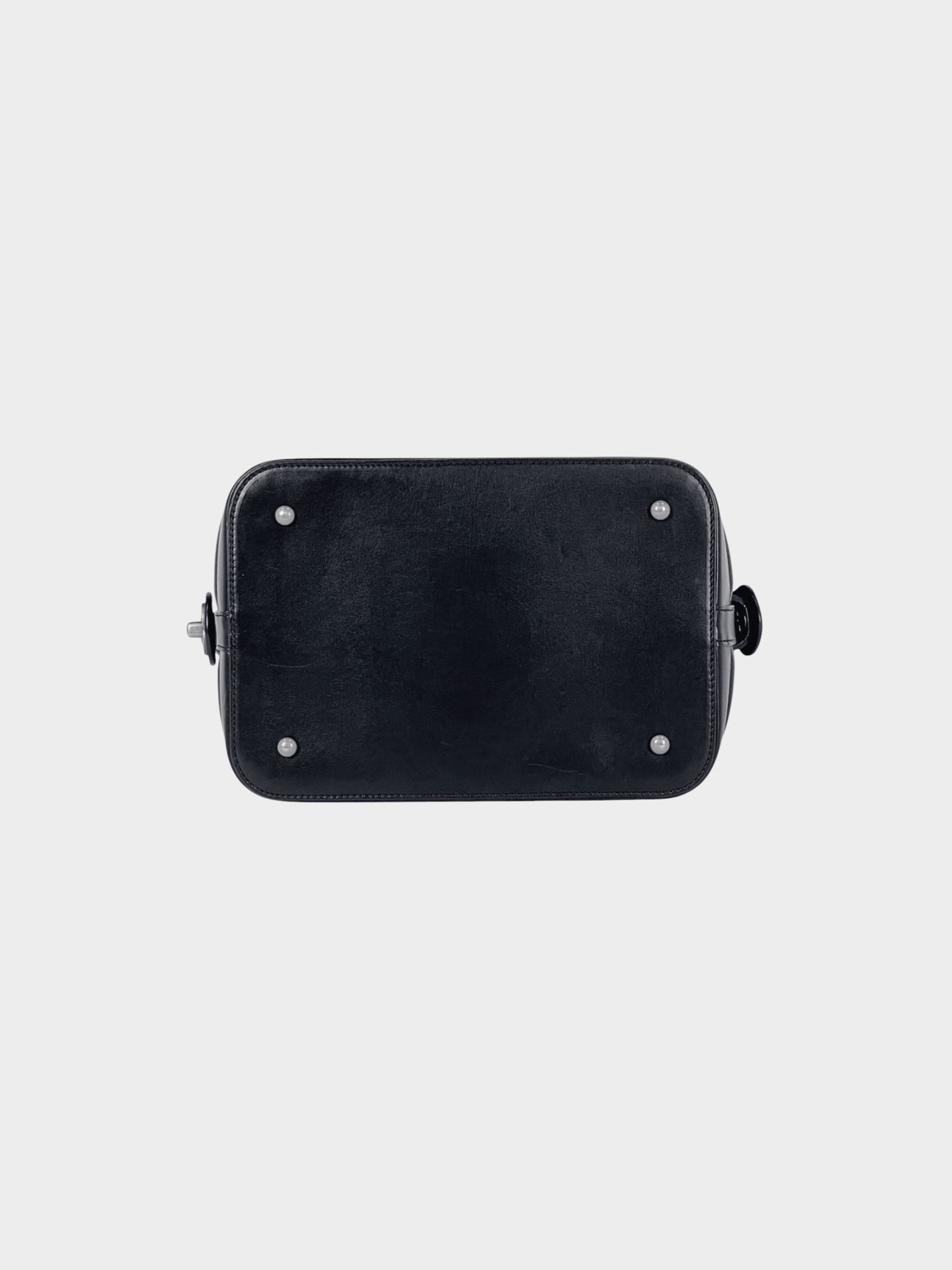 Chanel 2006 Black CC Leather Bowling Bag