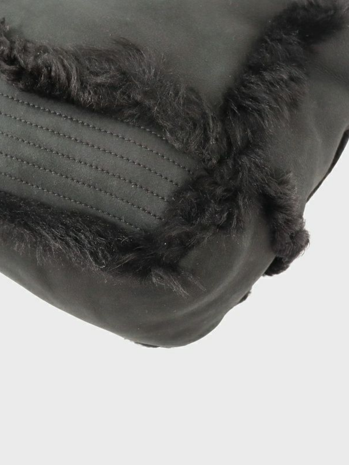 Chanel 2007 Black Shearling Sports Line Tote Bag