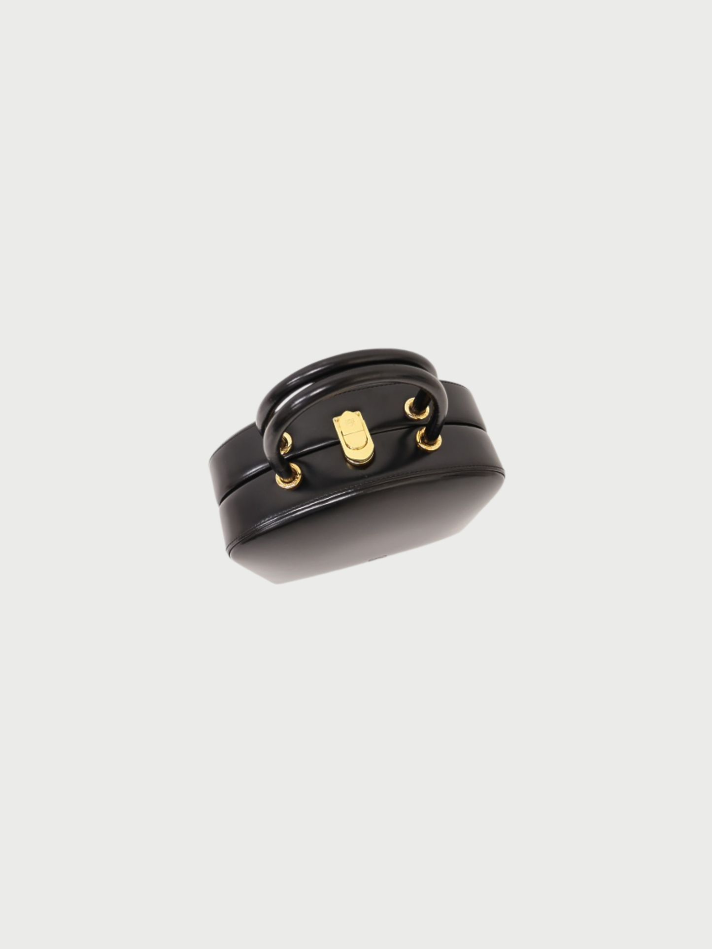 Loewe 2010s Black Leather Anagram Handbag