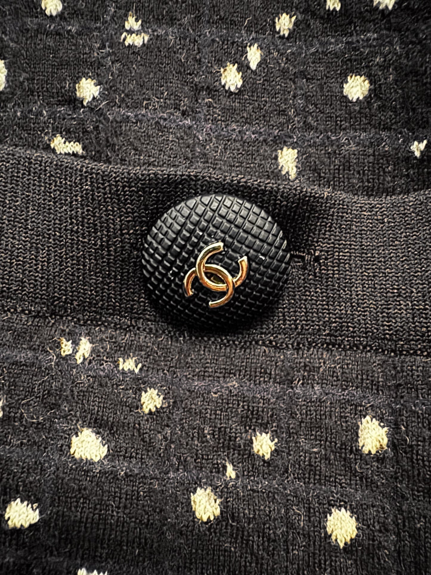 Chanel 2021 Coco Neige Black Logo Knit Dress