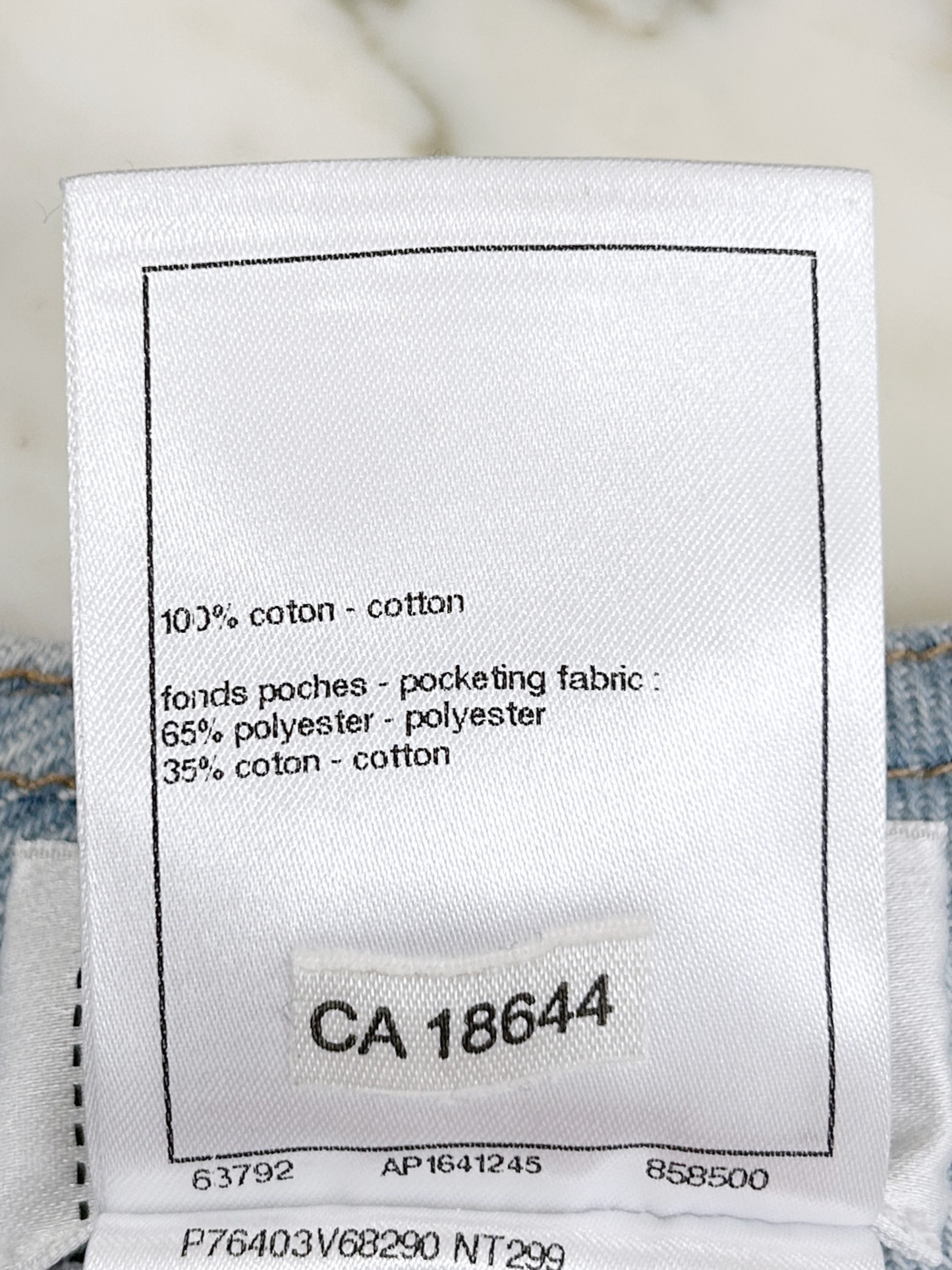 Chanel 2020s Light Blue Pink Denim High-Waisted Shorts