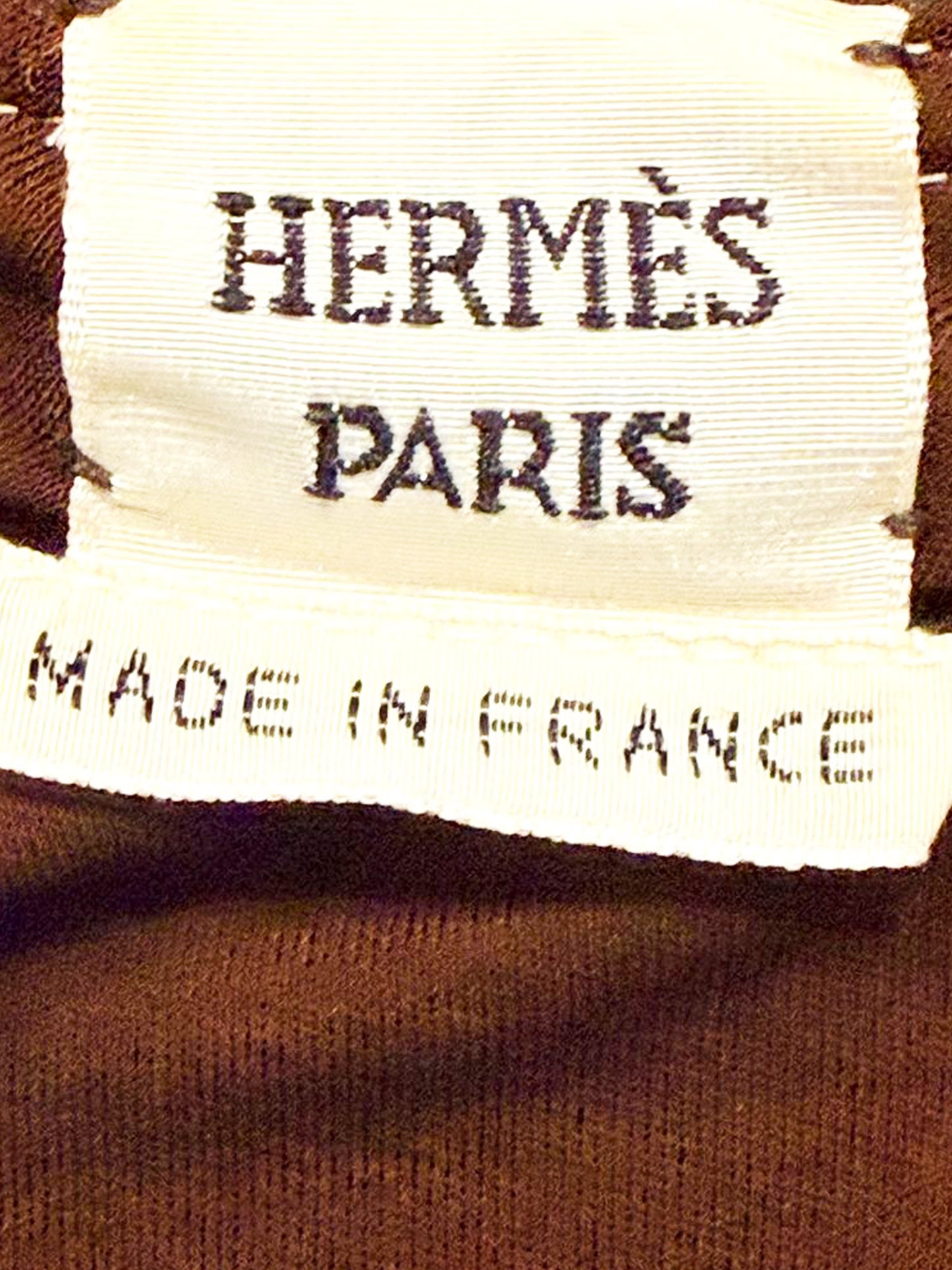 Hermès 1990s Brown Viscose Low-wait Ring Skirt