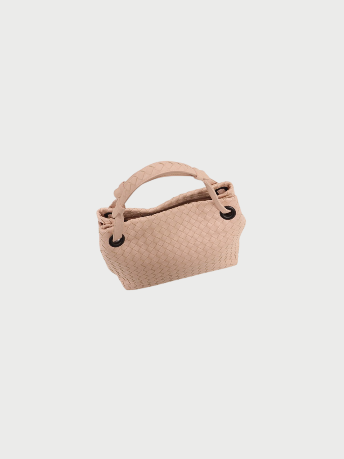 Bottega Veneta 2010s Pink Leather Intrecciato Garda Handbag