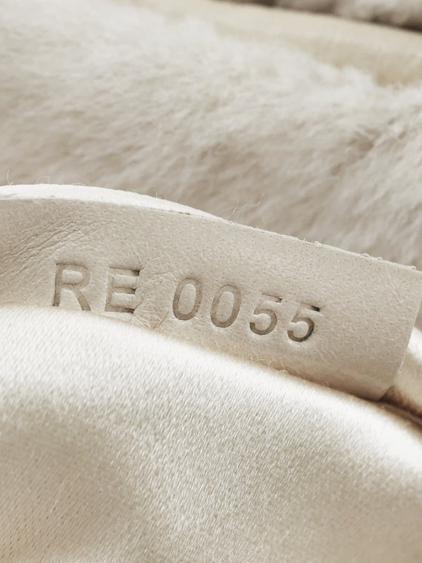 Louis Vuitton 2005 White Mink Demi Lune Cabochon Handbag
