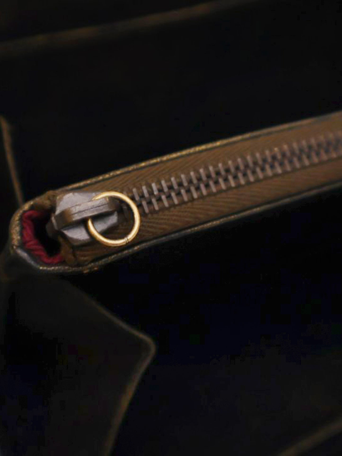 Chanel 2011 Black and Gold Lambskin CC Fringe Clutch