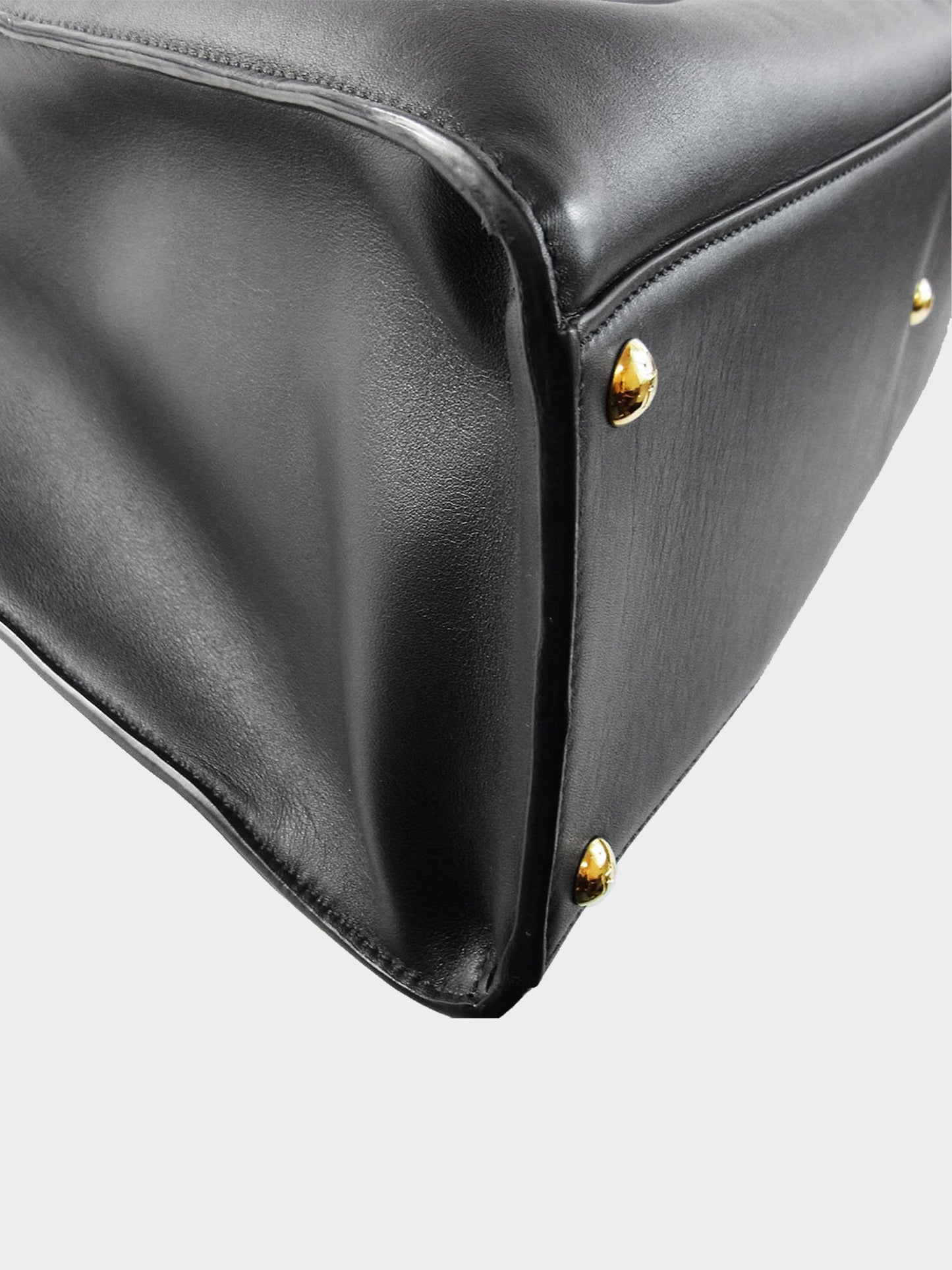 Fendi Late 2010s Black Leather Large Peekaboo X-Lite Bag