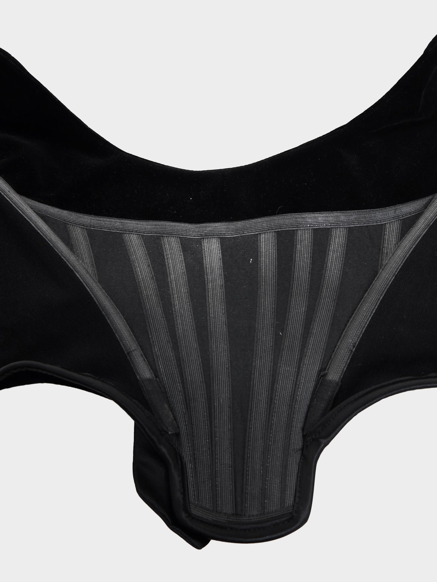 Vivienne Westwood FW 1996 Gold Label Black Velvet and Satin Bow Corset
