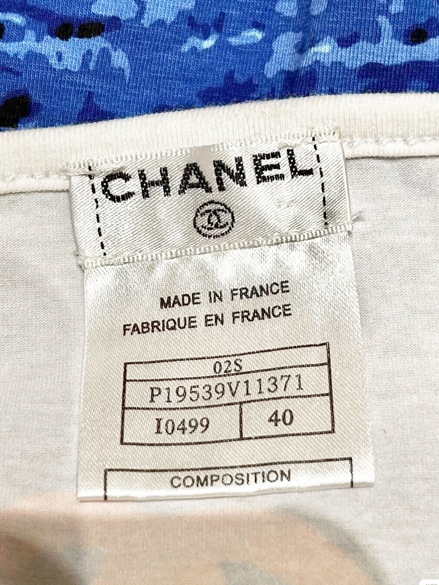 Chanel SS 2002 Rare Blue Surf Cami Top