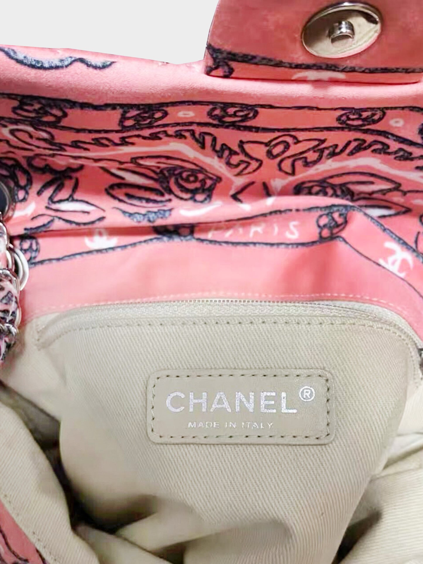 Chanel 2013 Pink Bandana Rare Flap