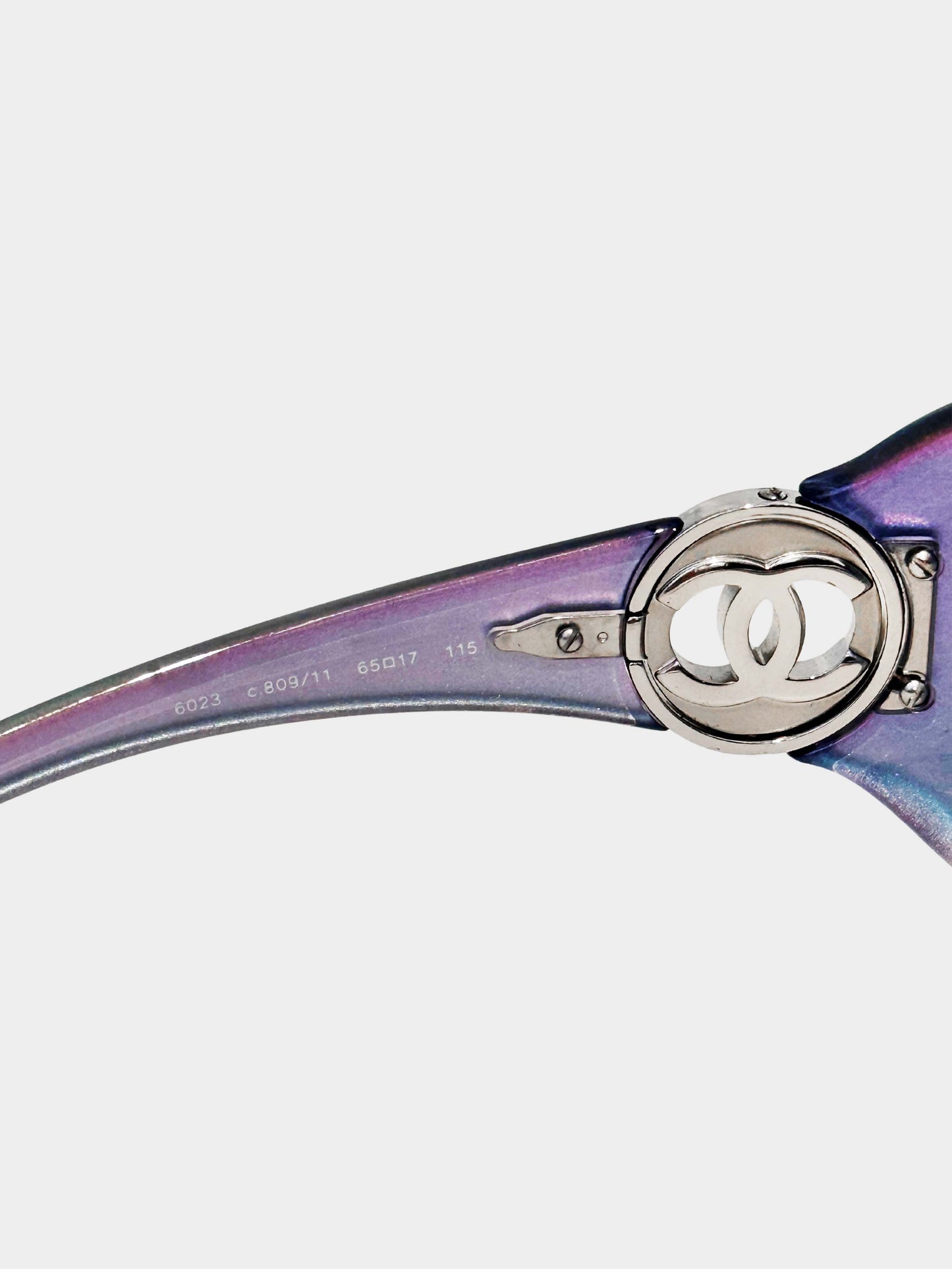 Chanel 2000s Purple CC 6023 Oversized Sunglasses
