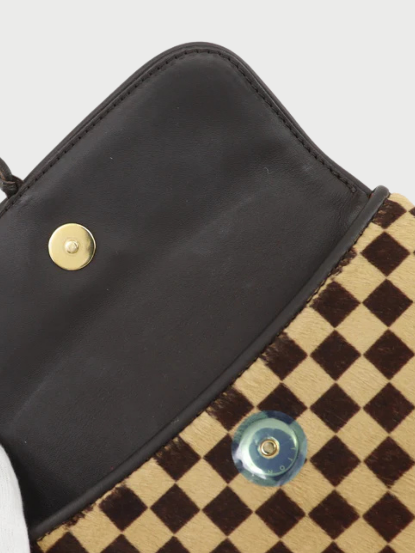 Louis Vuitton 2000 Brown Damier Sauvage Harako Gazelle 2Way Shoulder Bag