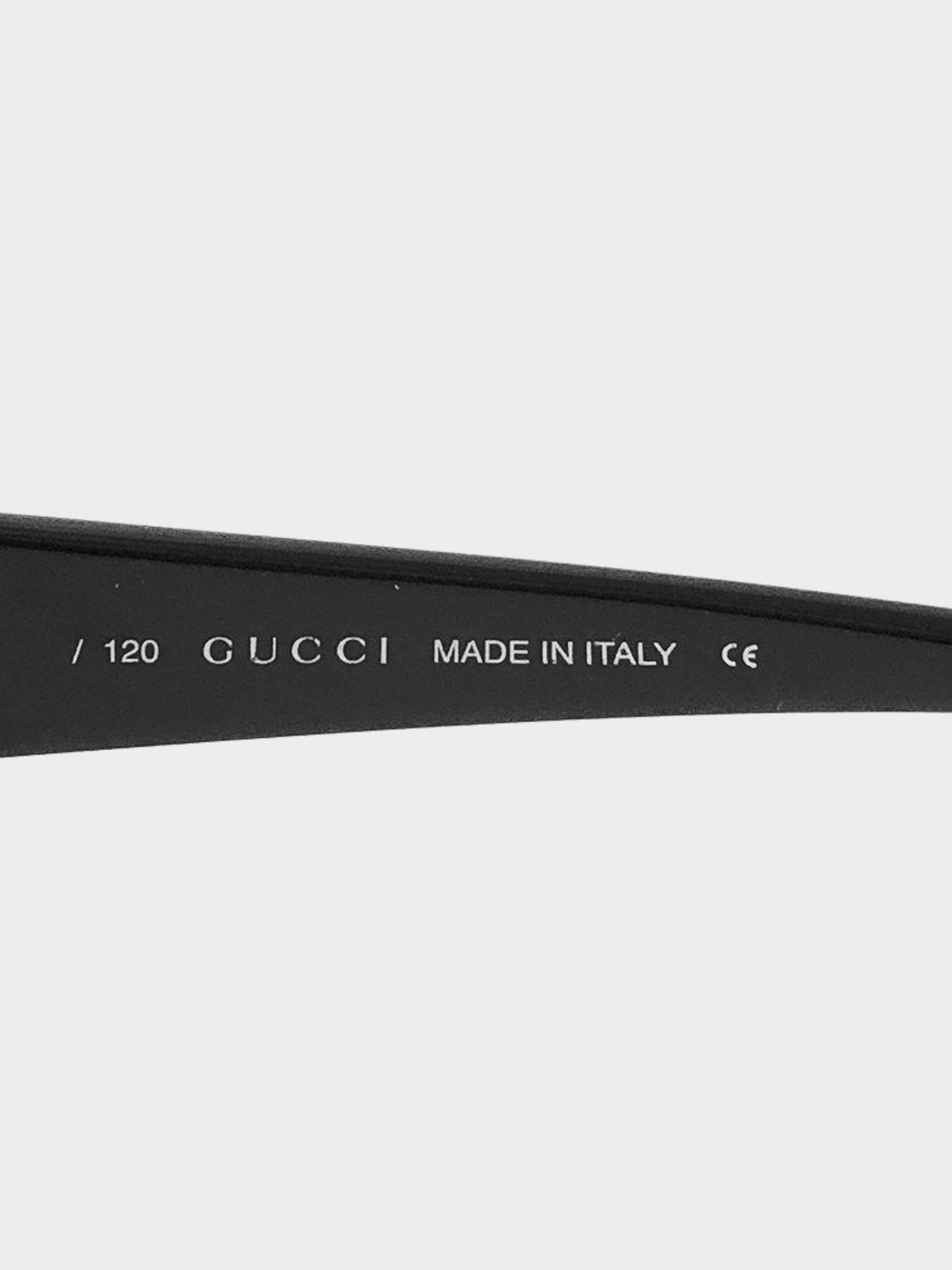 Gucci 1990s Black GG 2457/S Oval Sunglasses