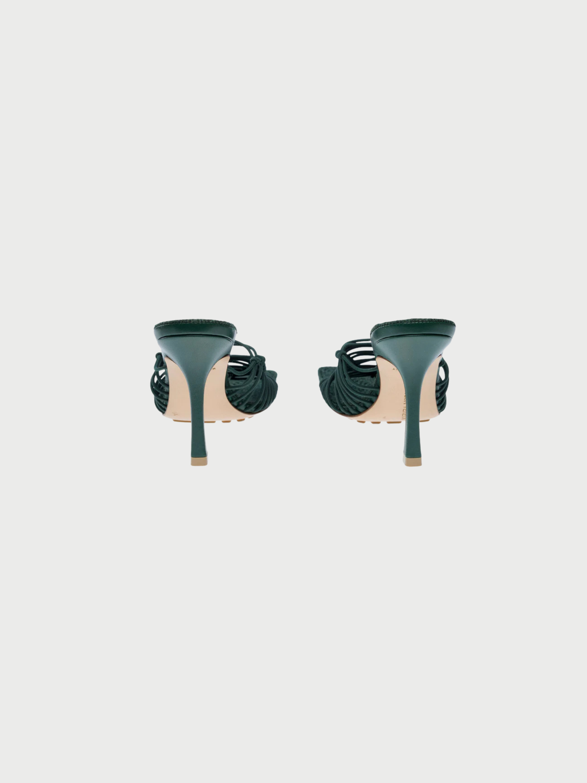 Bottega Veneta 2020s Emerald Green Leather Cindy Stretch Sandals