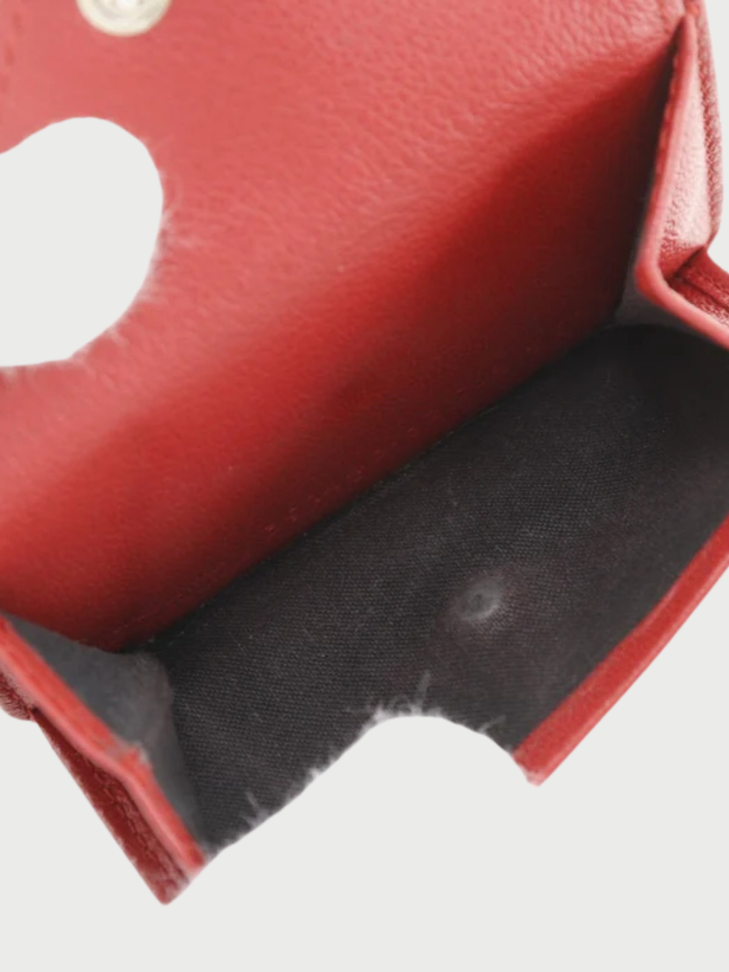 Balenciaga 2020s Red Calfskin Paper Mini Trifold Wallet