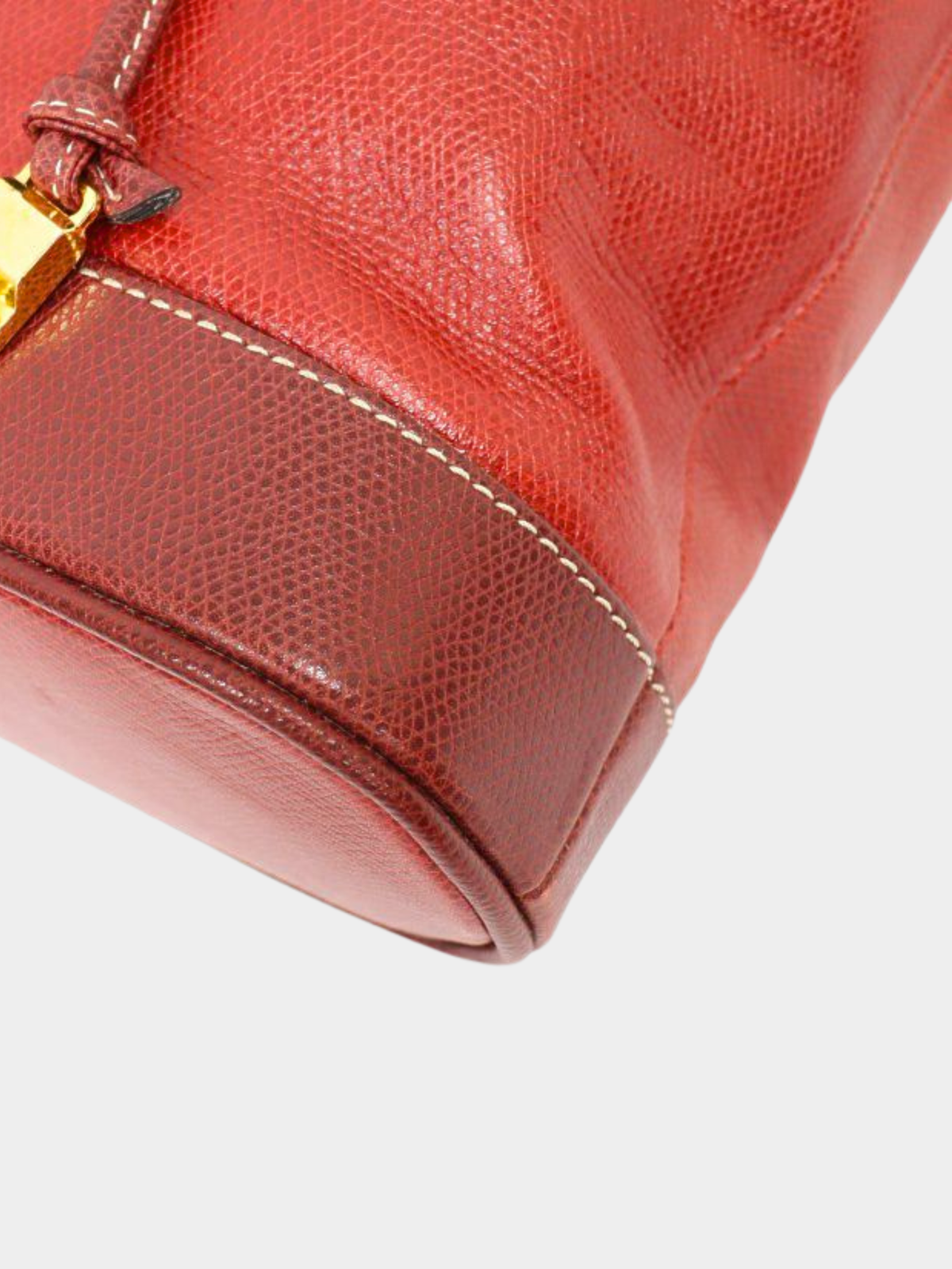 Loewe 2000s Bordeaux Anagram Leather 2-Way Bag
