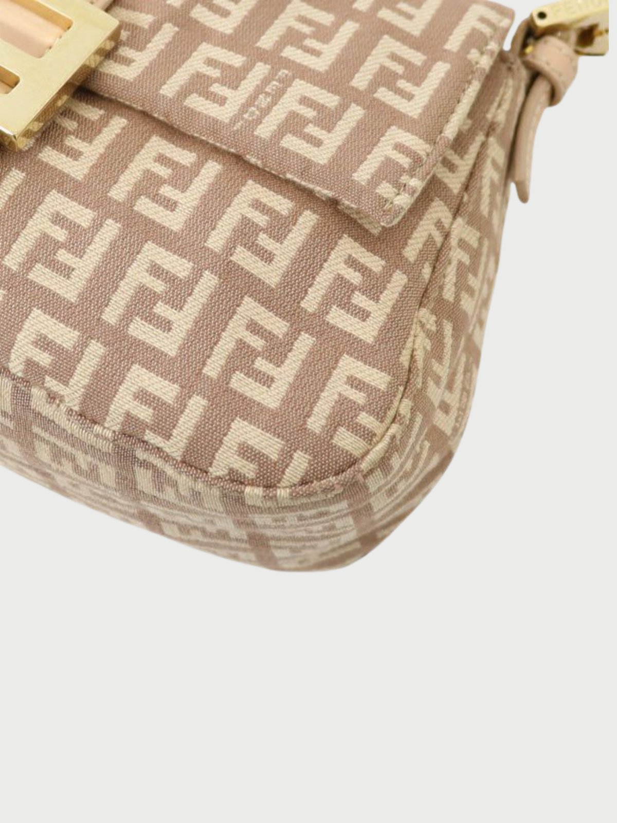 Fendi 2000s Pink Zucchino Mini Mamma Baguette Bag