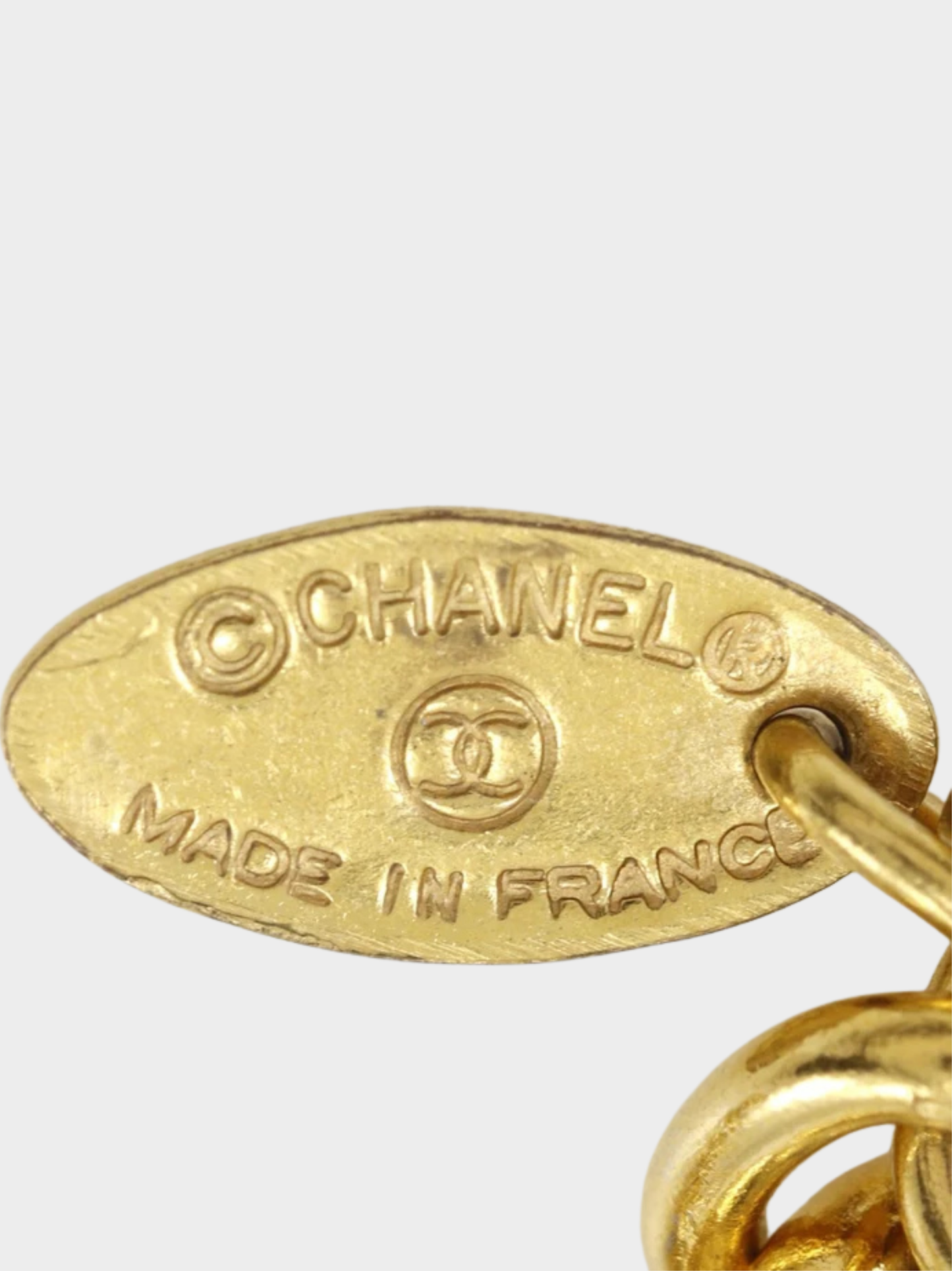 Chanel 1990s Gold Plated COCO Mark Pendant Necklace