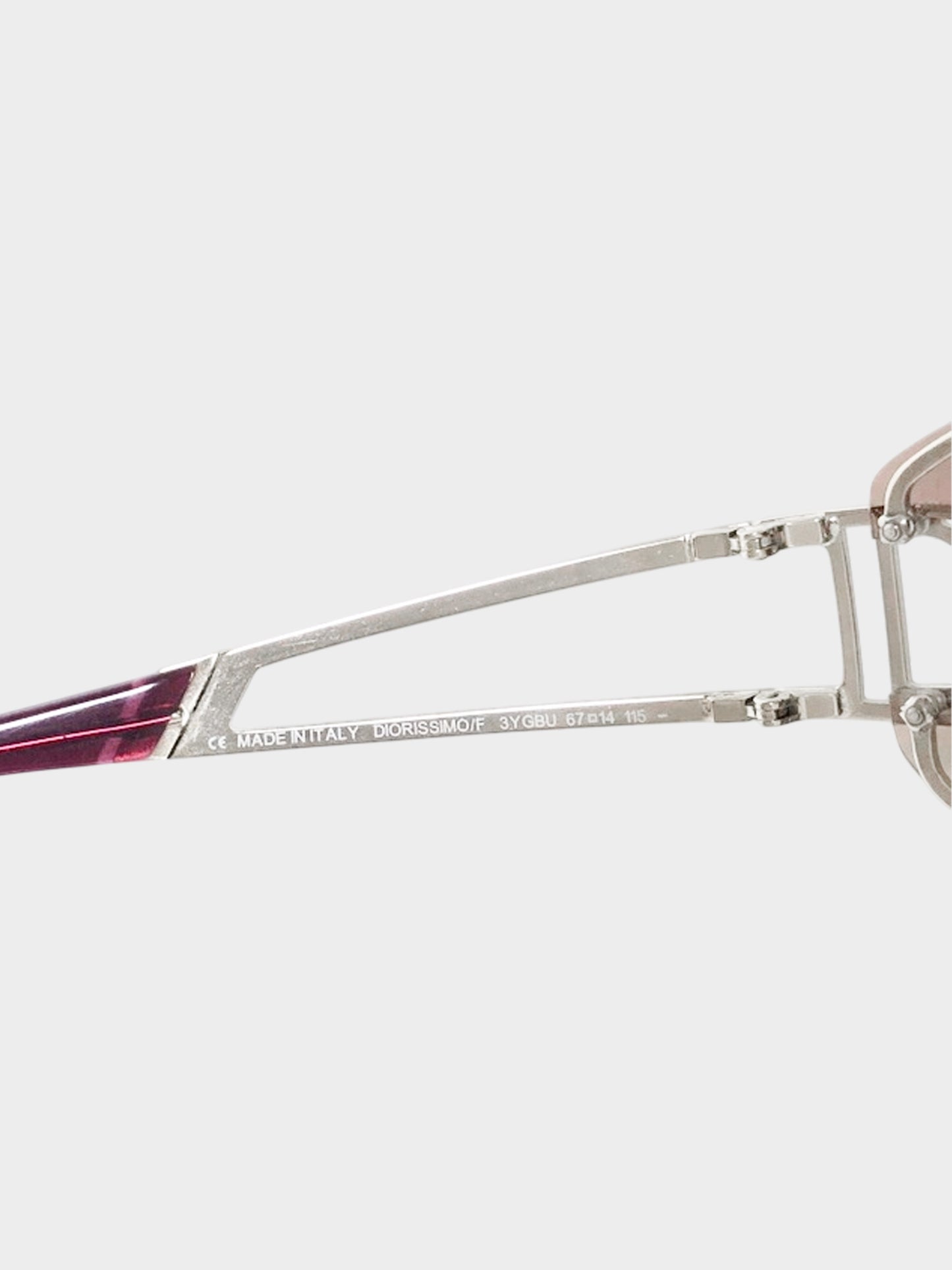 Christian Dior 2000s Bordeaux Diorissimo Pop Shield Sunglasses