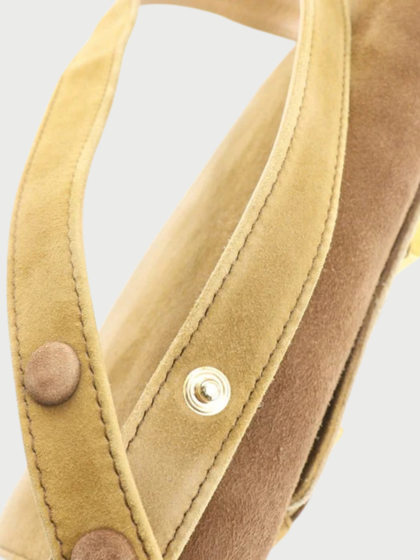 Fendi 2000s Beige Suede Classic Flap Shoulder Bag