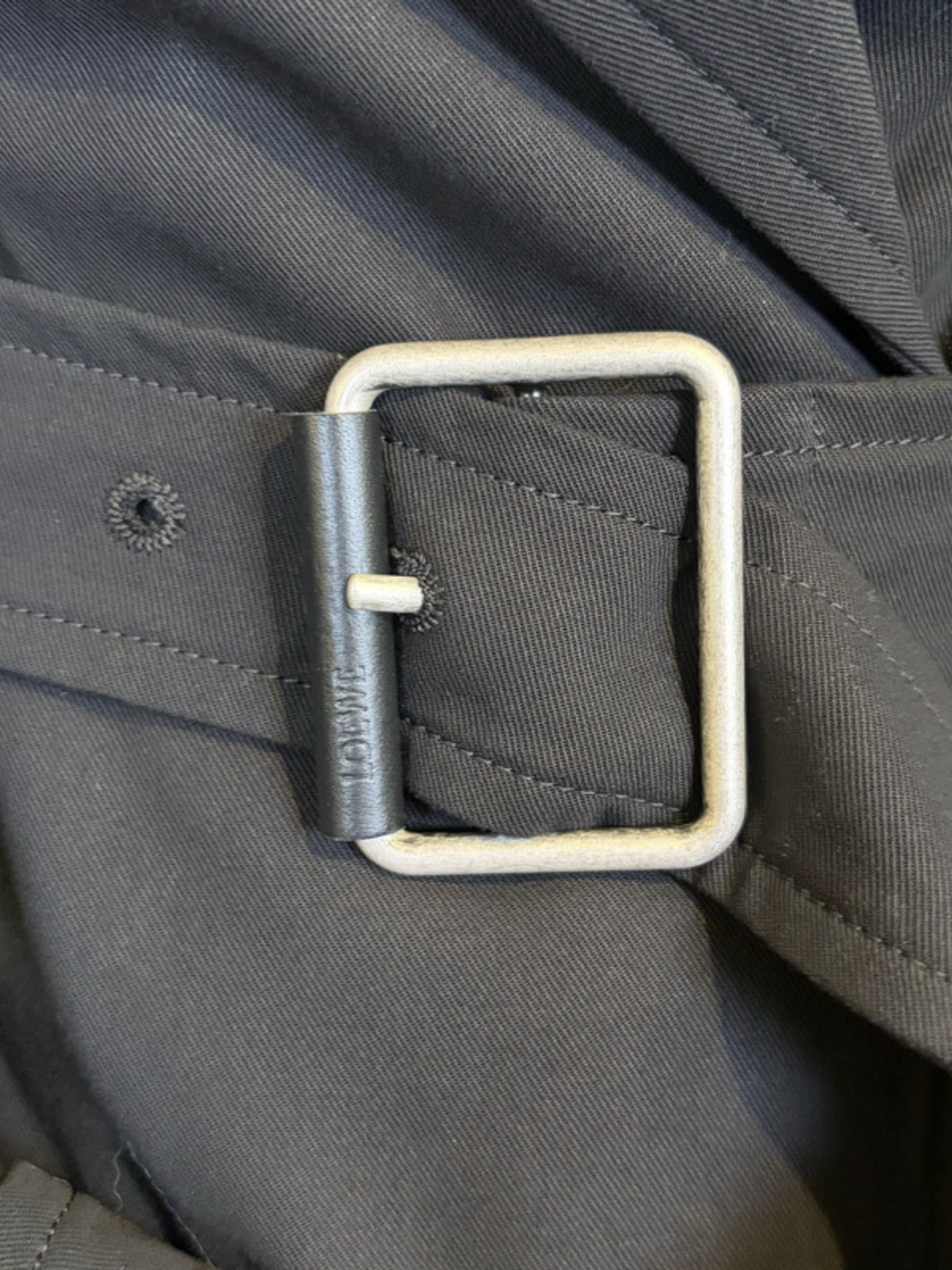 Loewe 2020s Black Cotton Anagram Short Coat