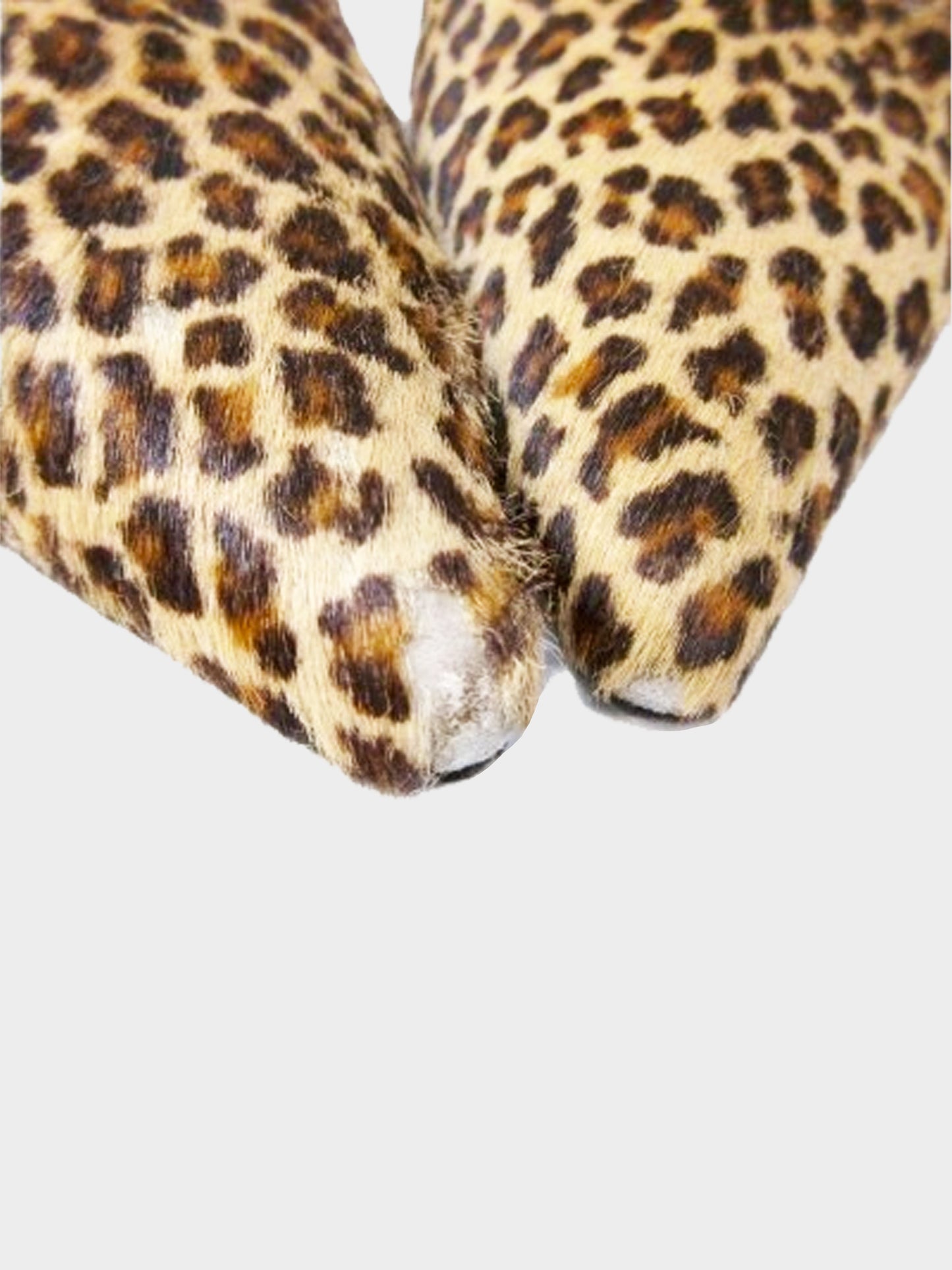 Fendi 2000s Leopard Print and Red Leather Ponyhair Heels