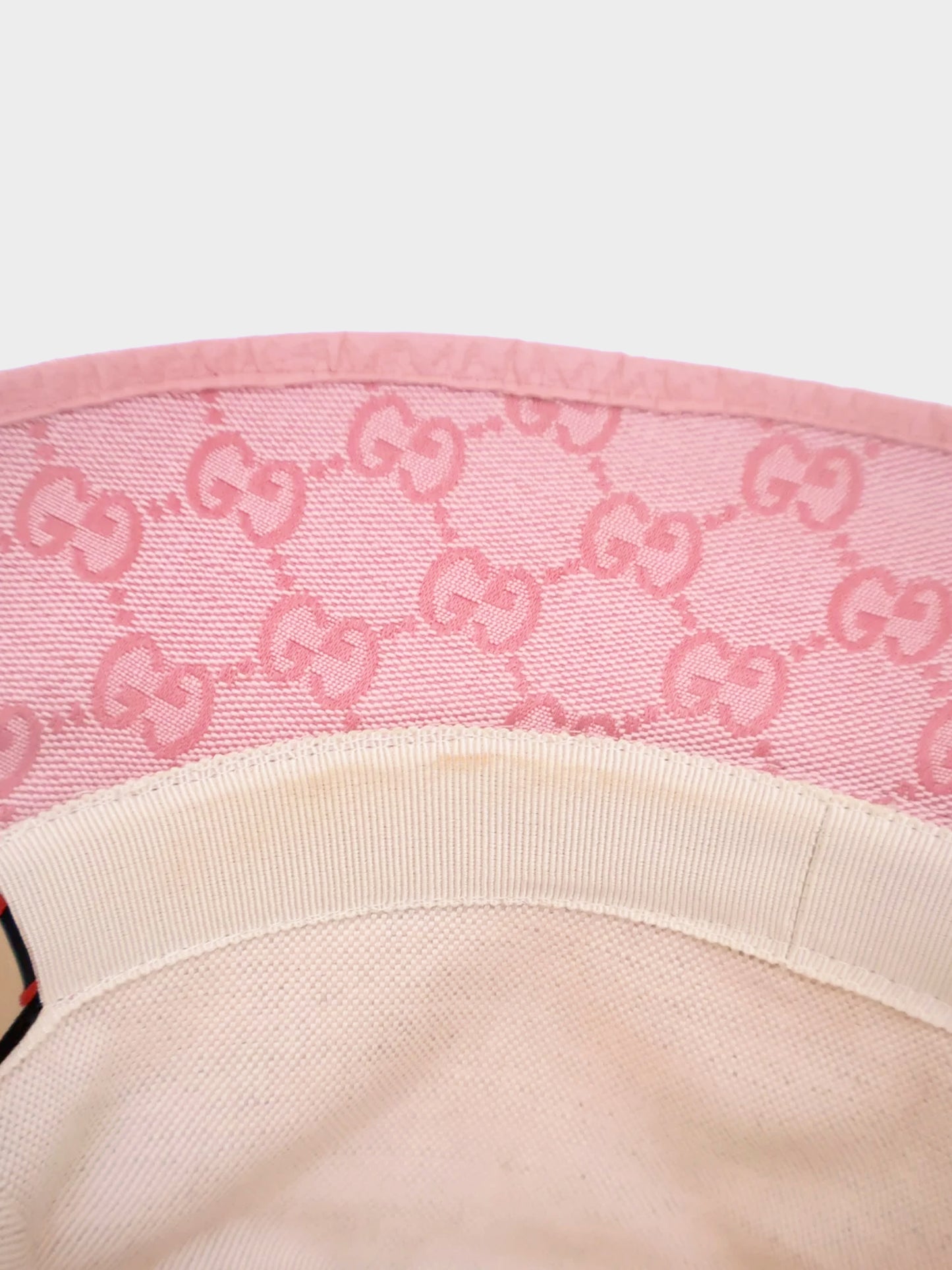 Gucci Late 2010s Pink Monogram Double G Bucket Hat