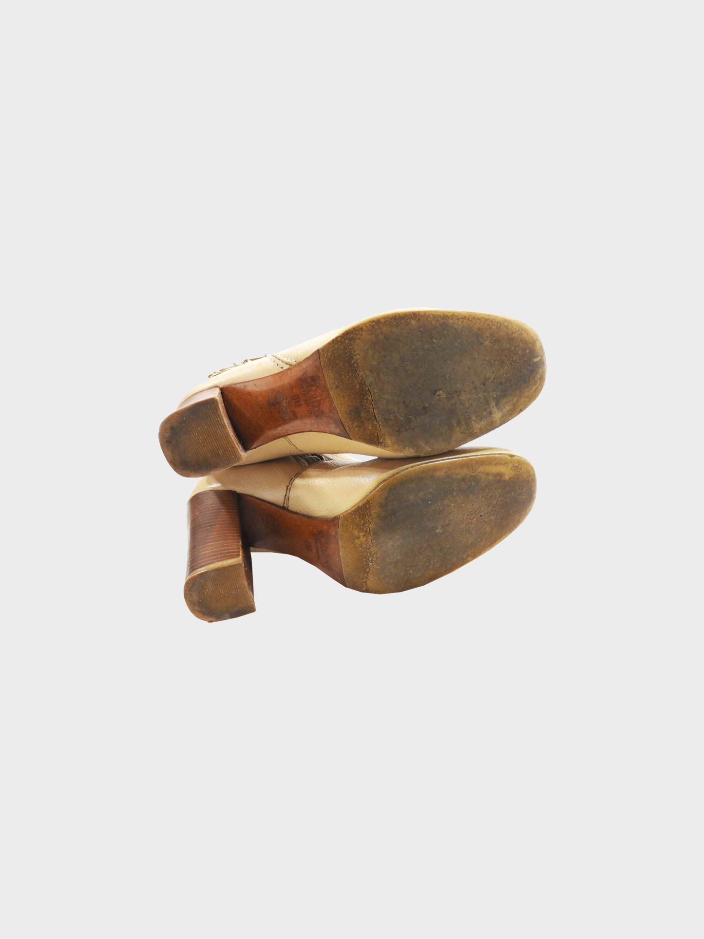 Chloé 2000s Beige Leather Paddington Long Boots
