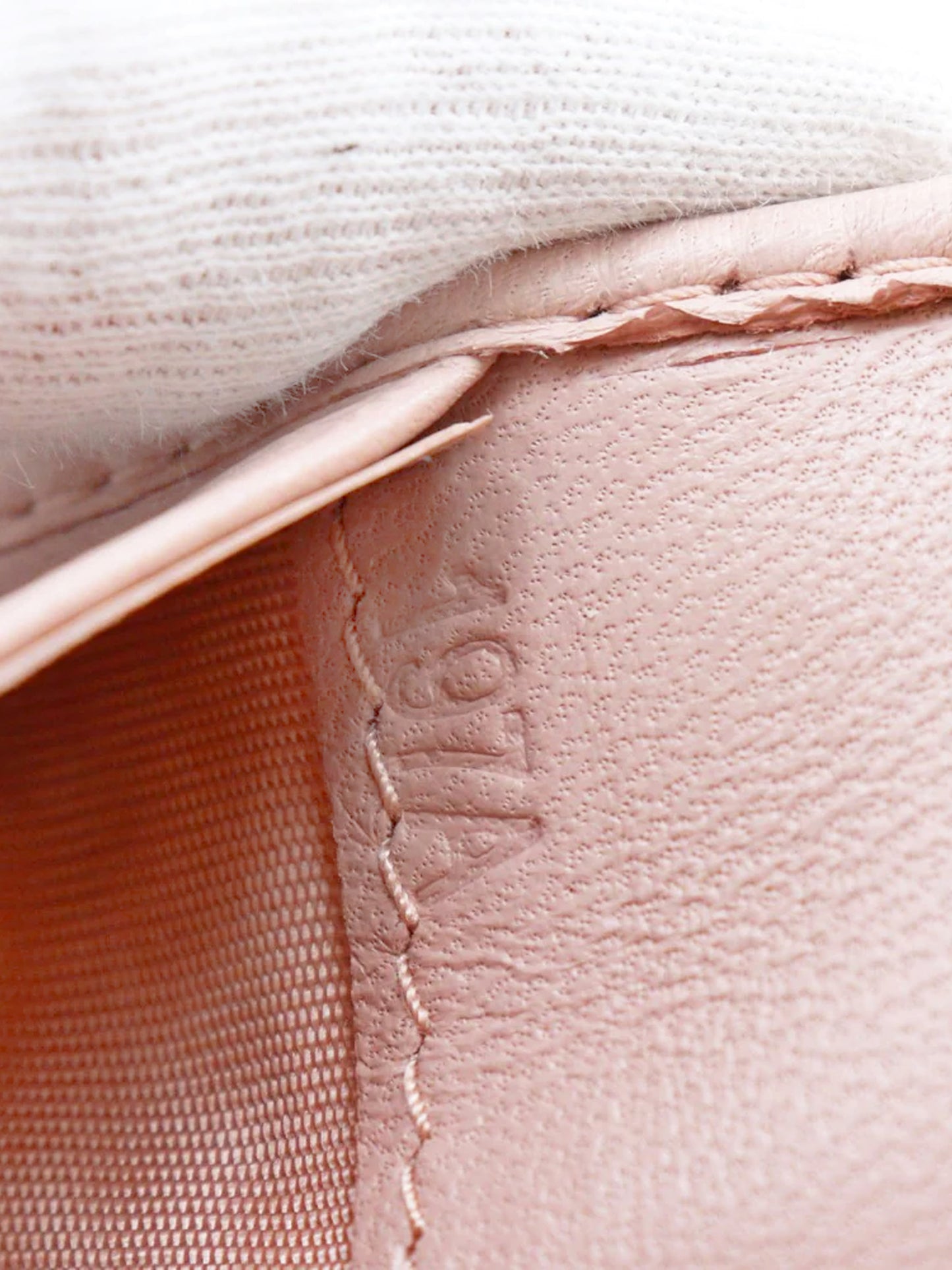 Miu Miu 2010s Pink Chevron Stitch Key Case
