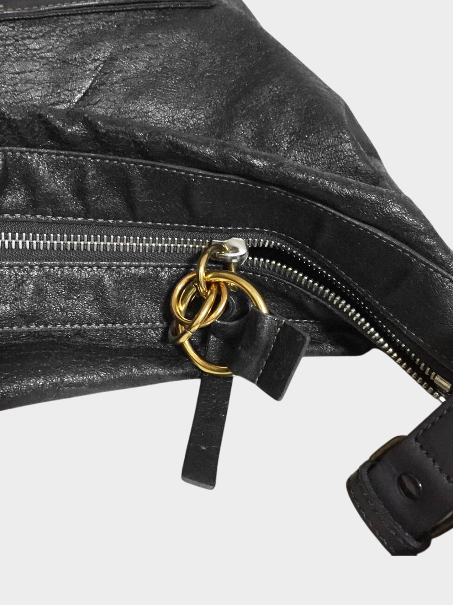 Chloé Early 2010s Black Leather Hobo Bag