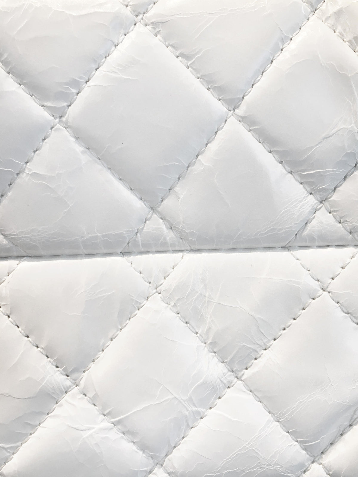 Chanel by Karl Lagerfeld 2011 White Patent Leather Quilted Shoulder Bag