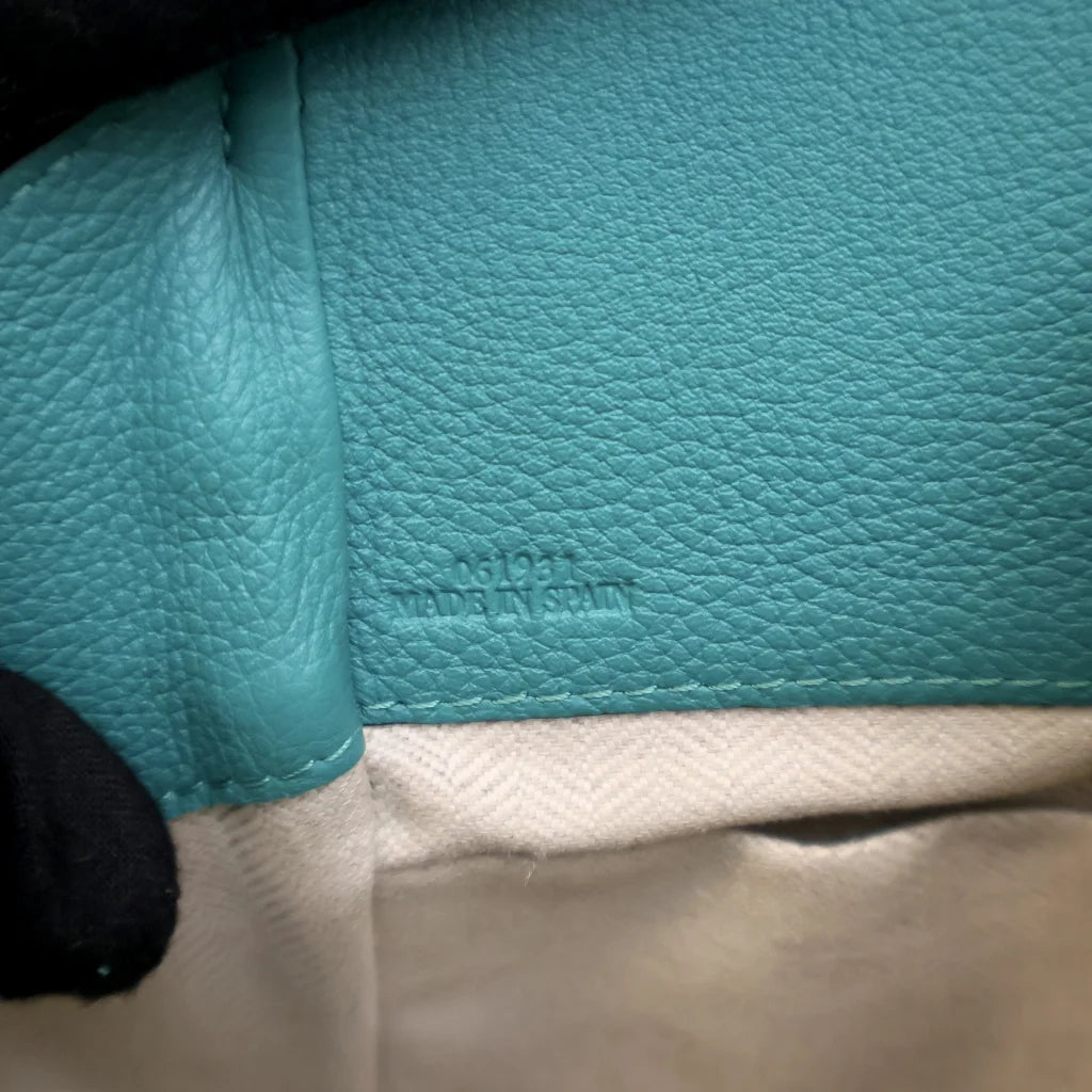 Loewe 2019 Blue Green Calfskin Mini Hammock Bag