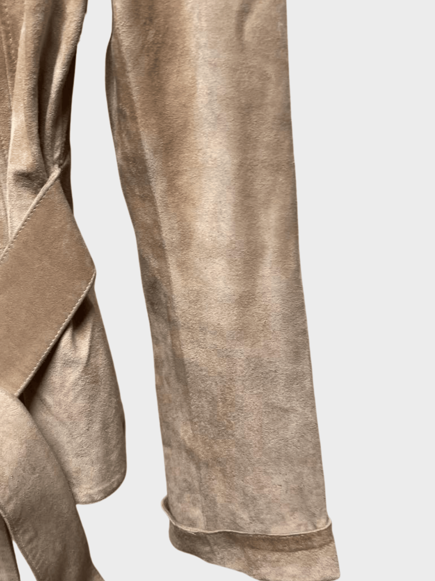 Gucci 2000s Tan Suede Belted Jacket