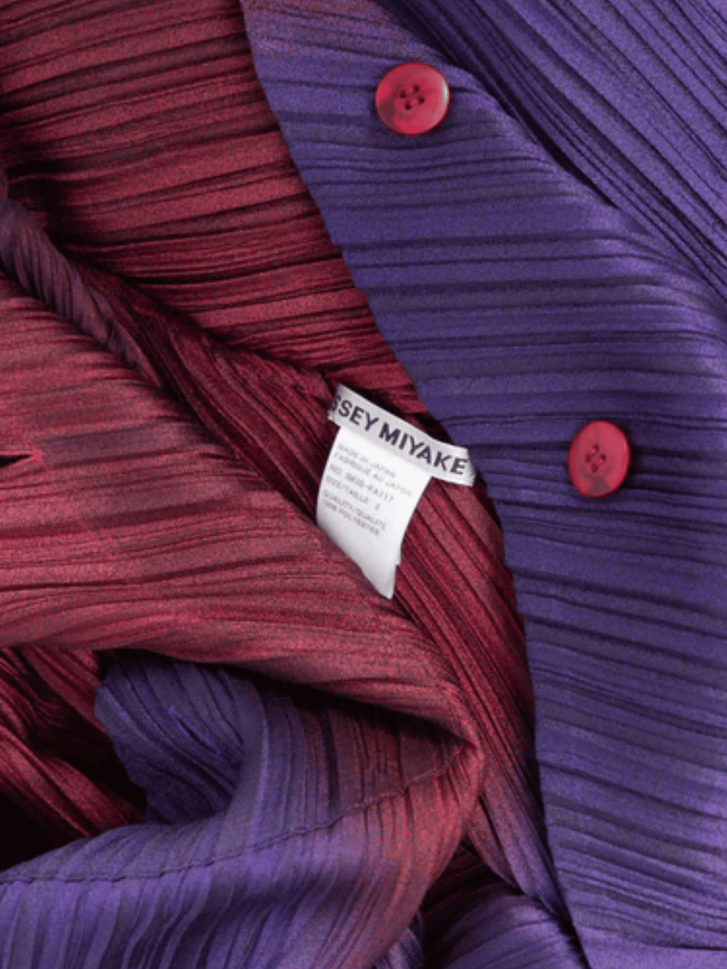 Issey Miyake Pre-Fall 2013 Pleated Ombré Magenta Purple Coat Dress