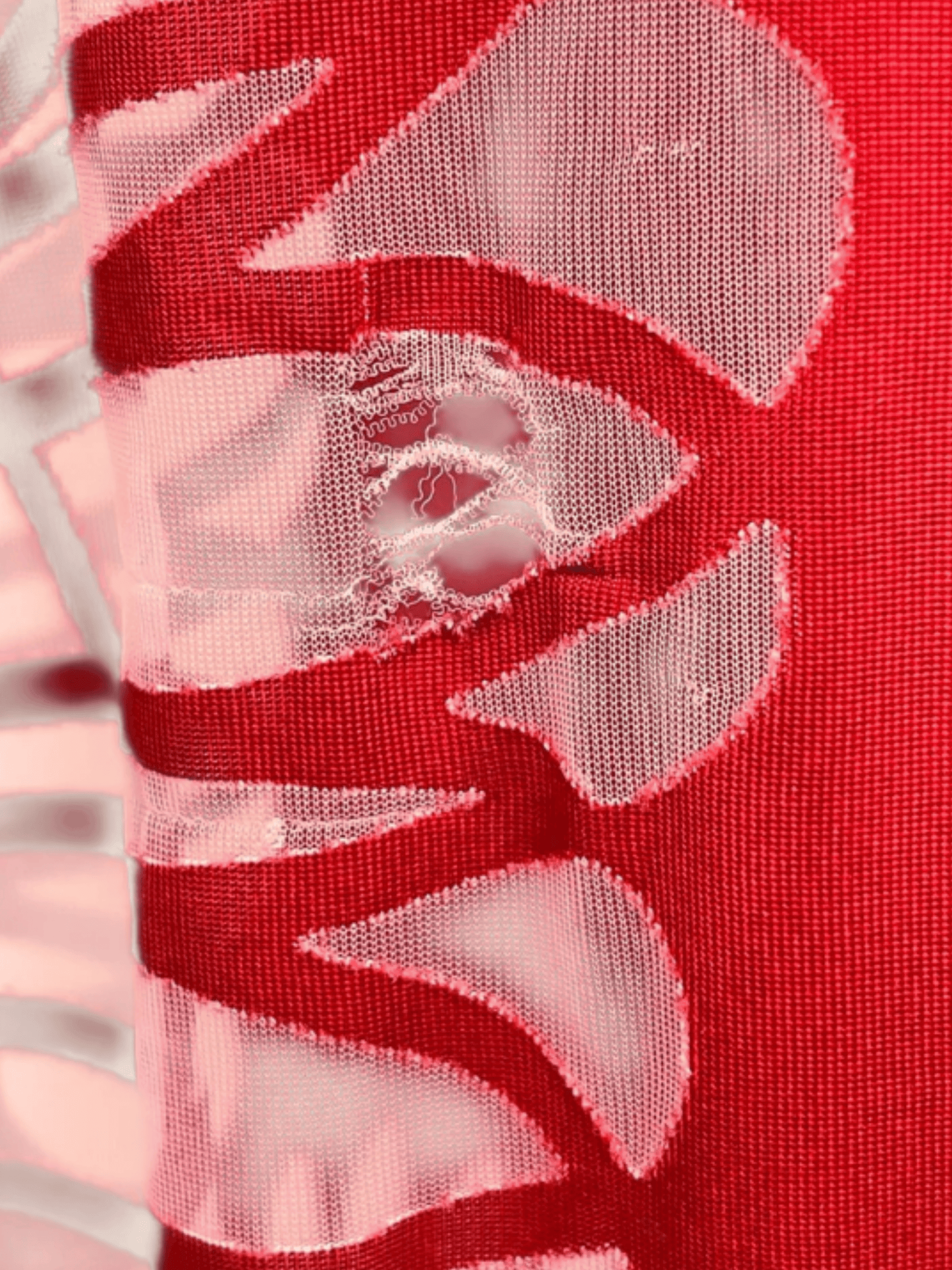 Jean Paul Gaultier SS 2001 Red Art Nouveau Sheer Cutout Tank Dress