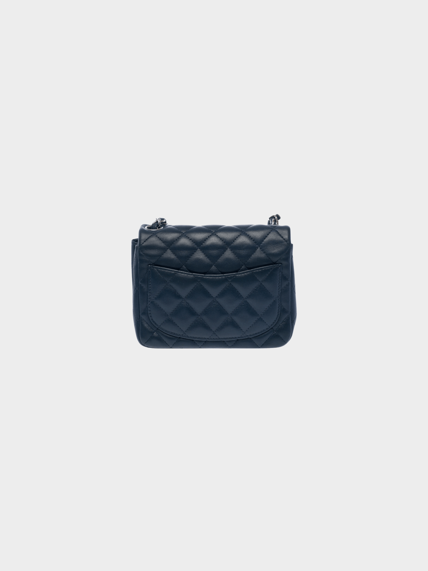 Chanel 2019 Navy Blue Leather Classic Bag