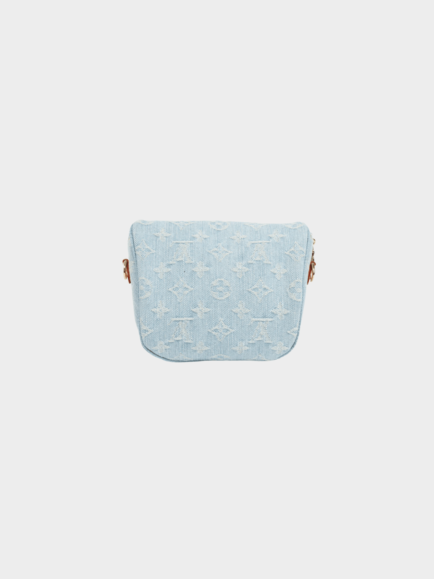 Louis Vuitton 2010s Sky Blue Monogram Denim Mini Bumbag