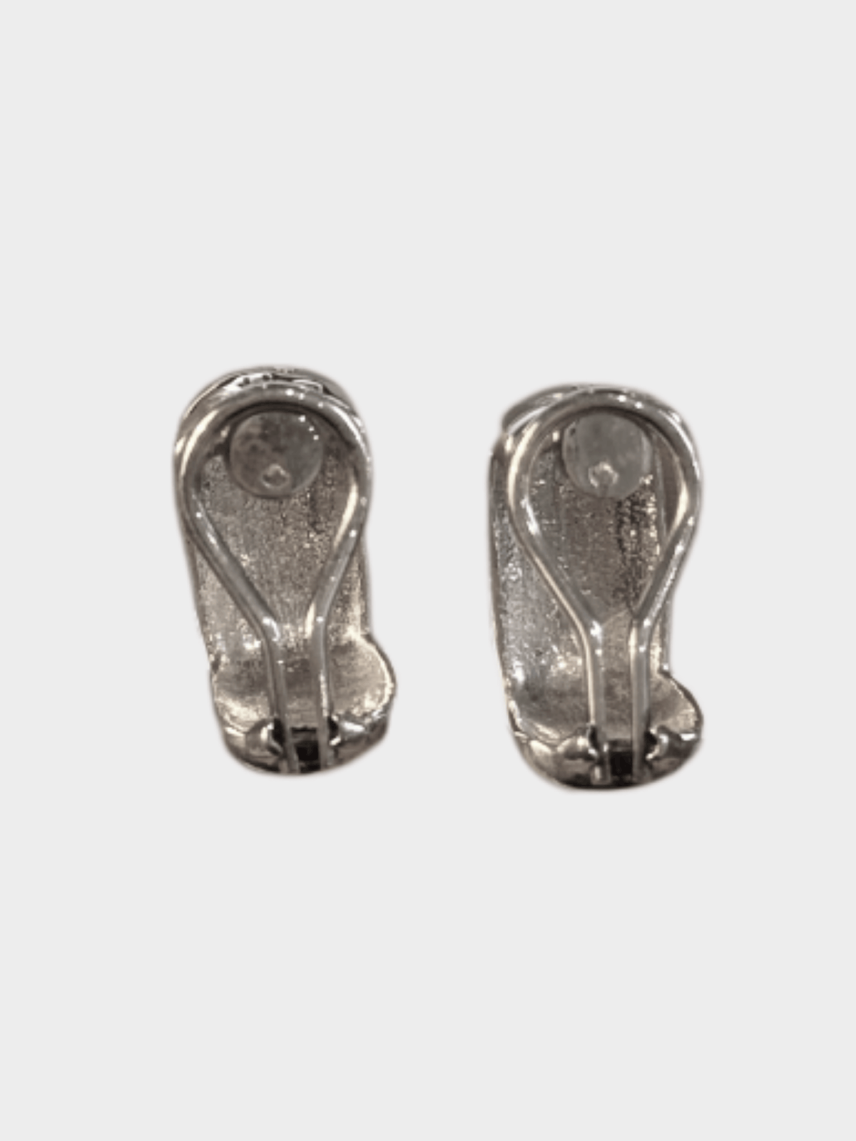 Chanel 2000s Silver Spell Out Earrings