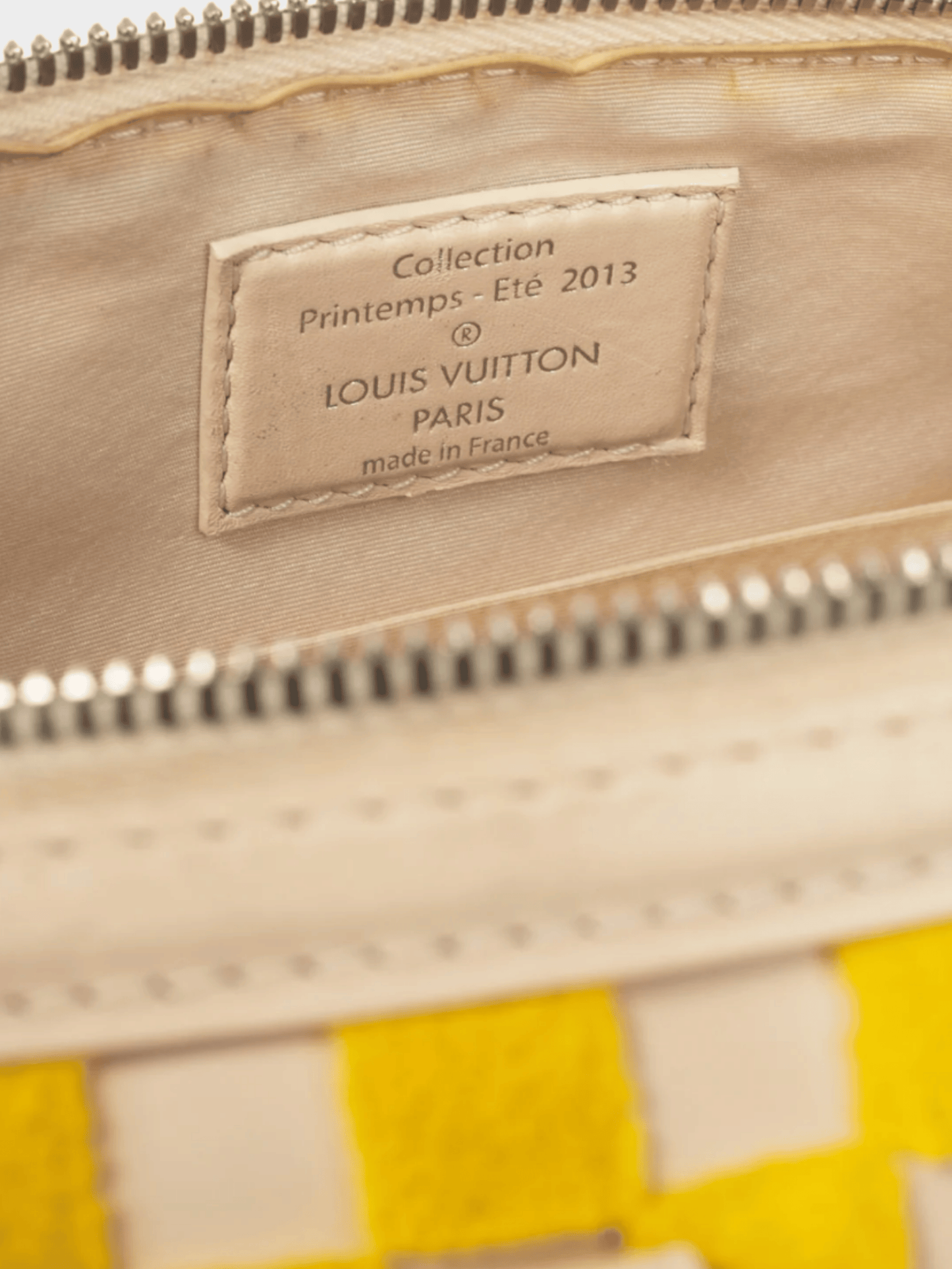Louis Vuitton SS 2013 Runway Speedy East West Yellow Damier Cubic Handbag