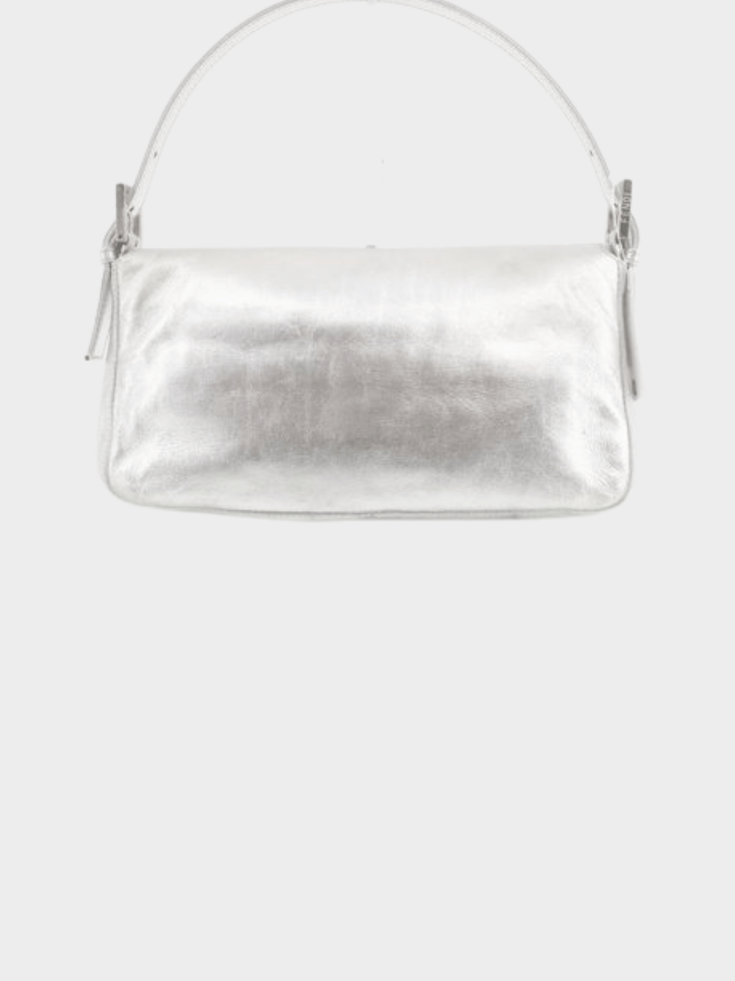 Fendi 2000s Metallic Silver Baguette
