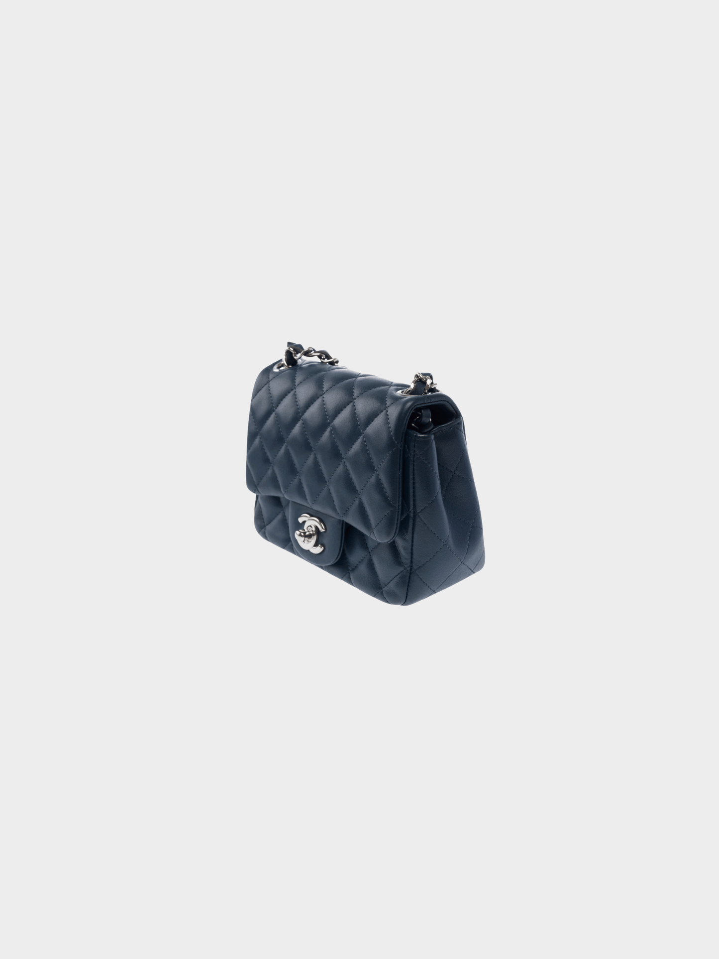 Chanel 2019 Navy Blue Leather Classic Bag