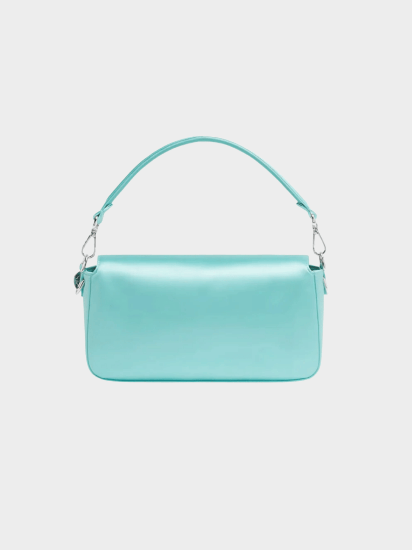 Fendi x Tiffany 2022 Tiffany Blue Satin Nappa Silver Baguette