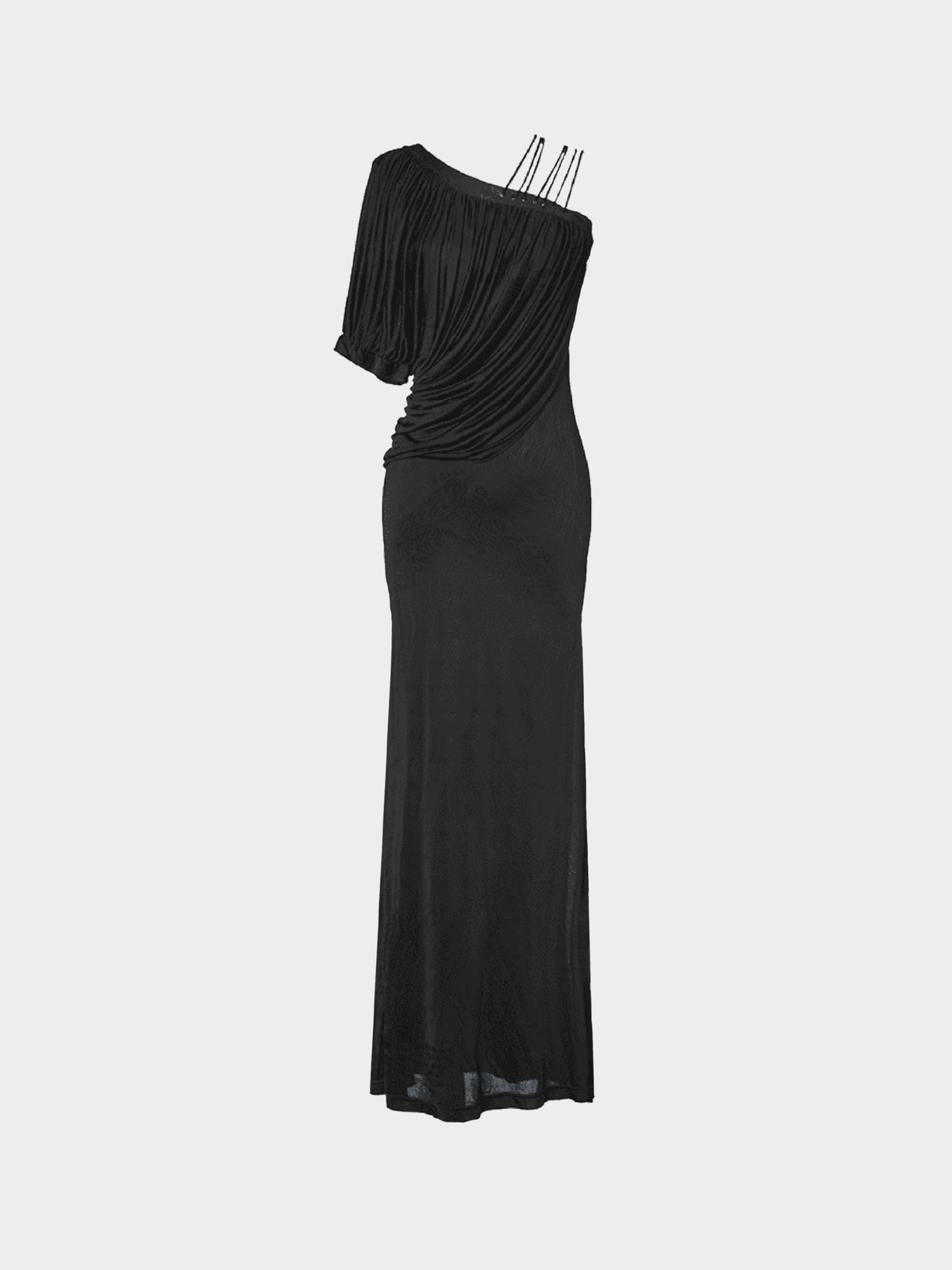 Givenchy SS 2009 Black Asymmetric One-Shoulder Gown