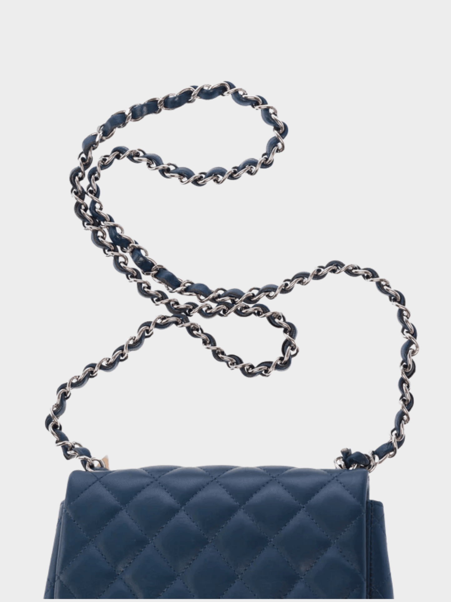 Chanel 2019 Navy Blue Leather Classic Bag