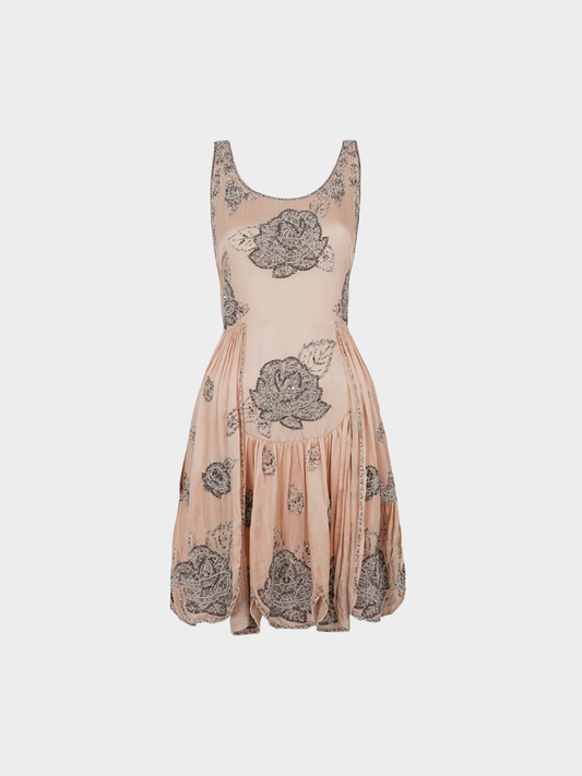 Blumarine 2000s Bead Embroidery Mini Dress