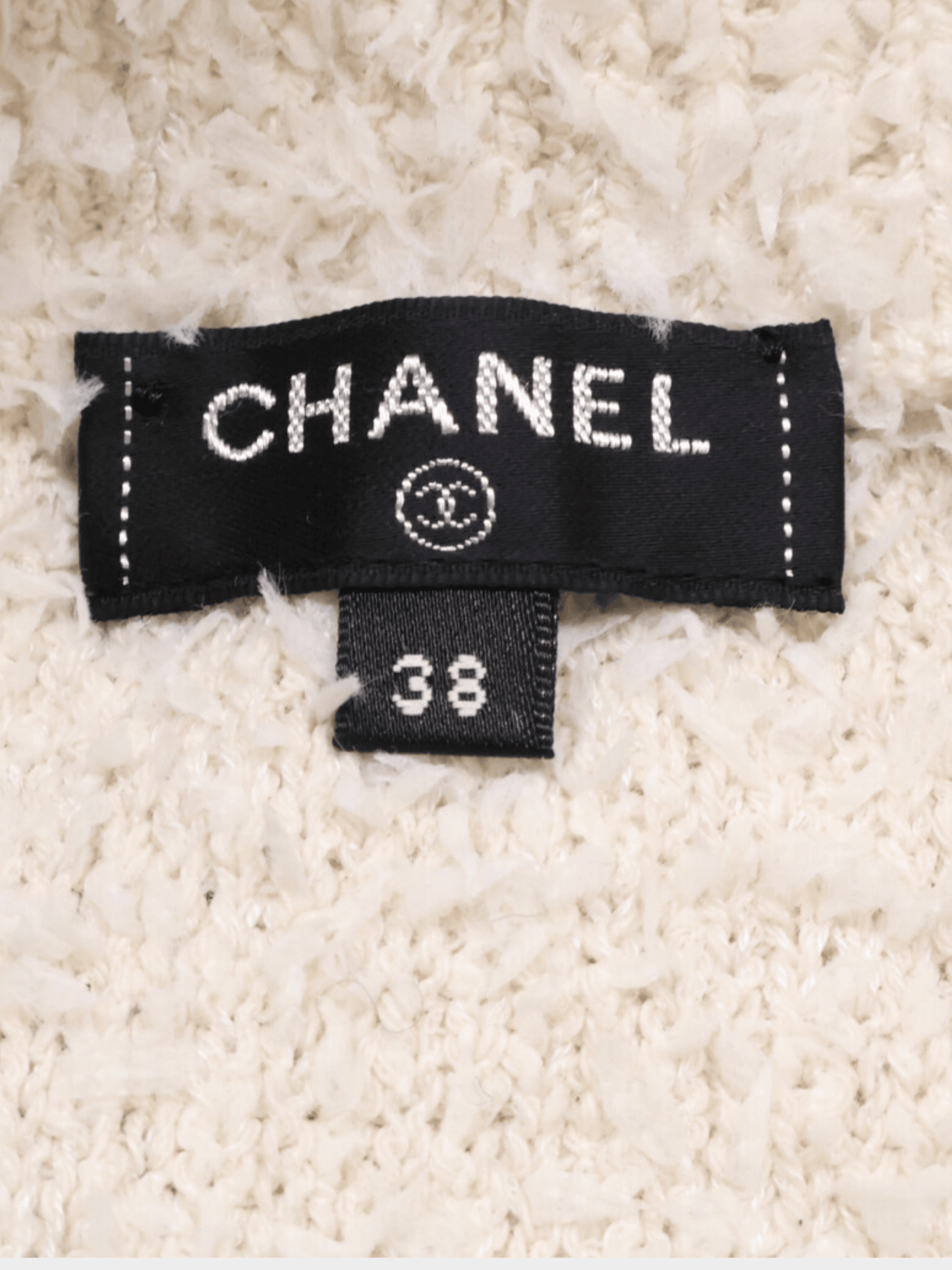 Chanel Pre-Spring 2019 Navy and Cream Shearling Mini Skirt