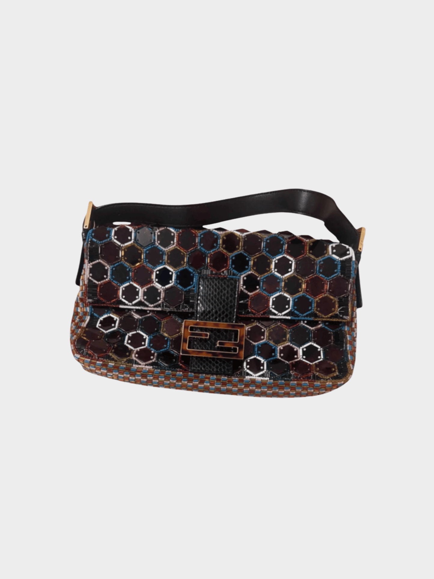 Fendi 2000s Mirror Mosaic Baguette Bag