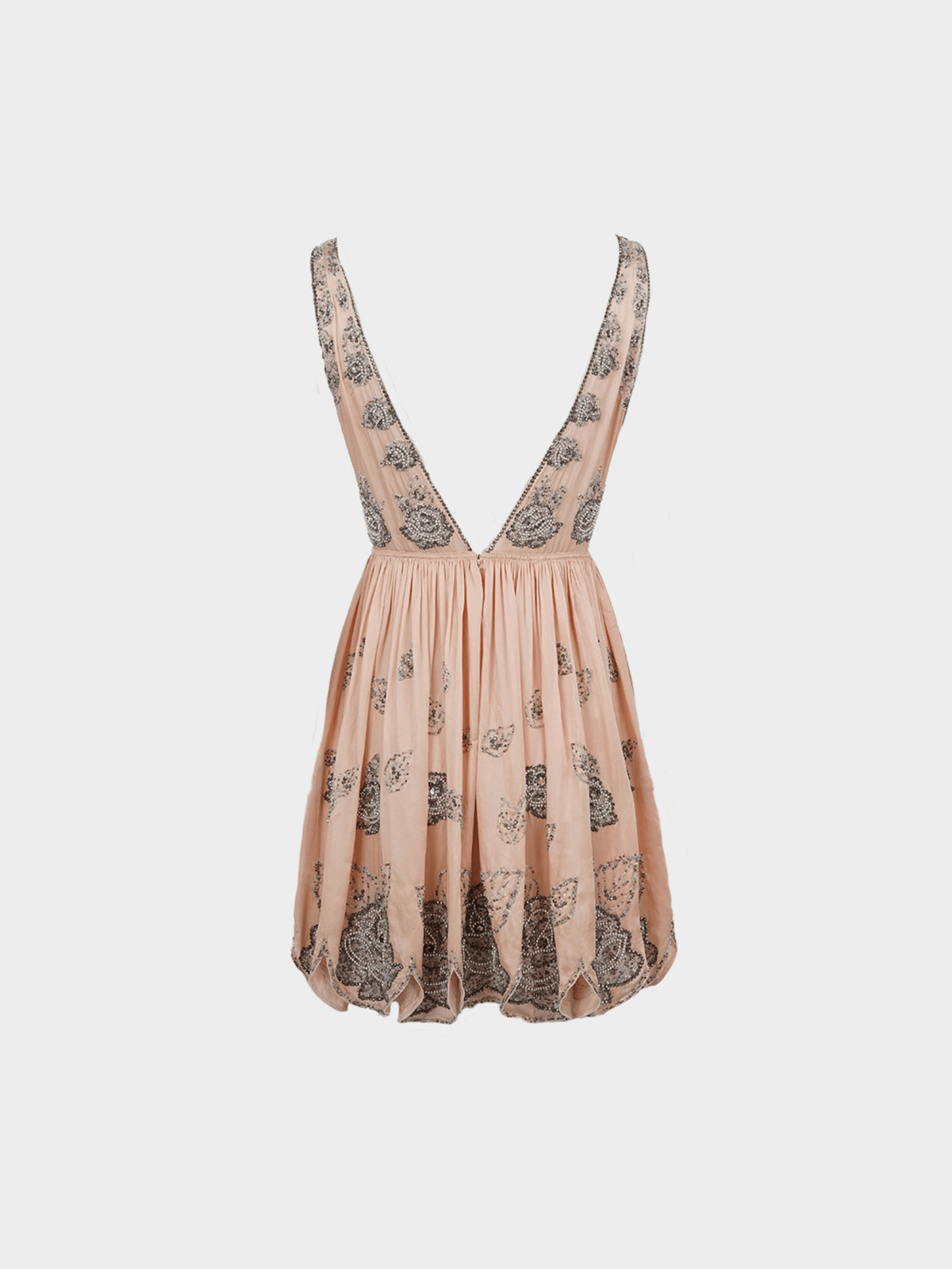 Blumarine 2000s Bead Embroidery Mini Dress