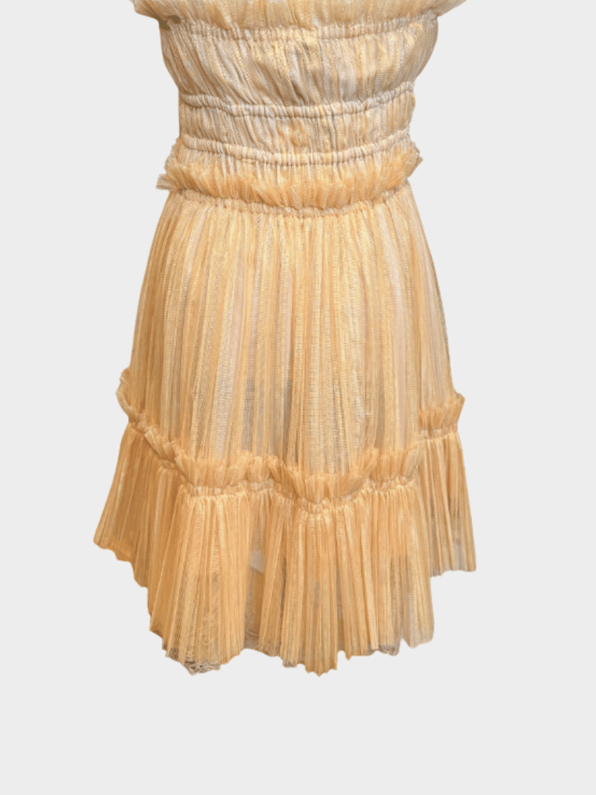 Roberto Cavalli 2000s Peach Tulle Mini Dress